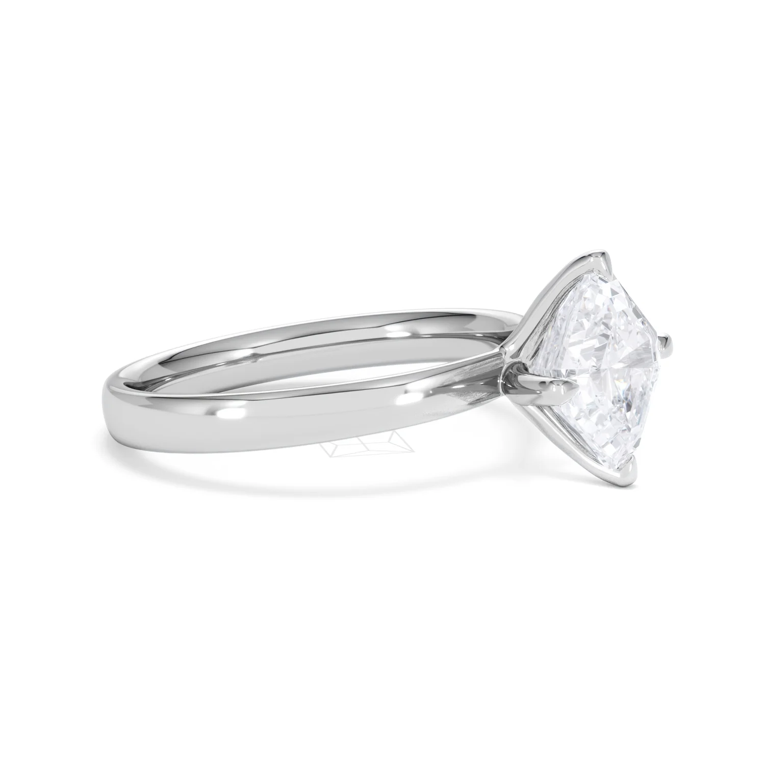 Origin Twist 2.00ct Asscher Cut Lab Diamond Solitaire Engagement Ring in 18K White Gold - Image 20