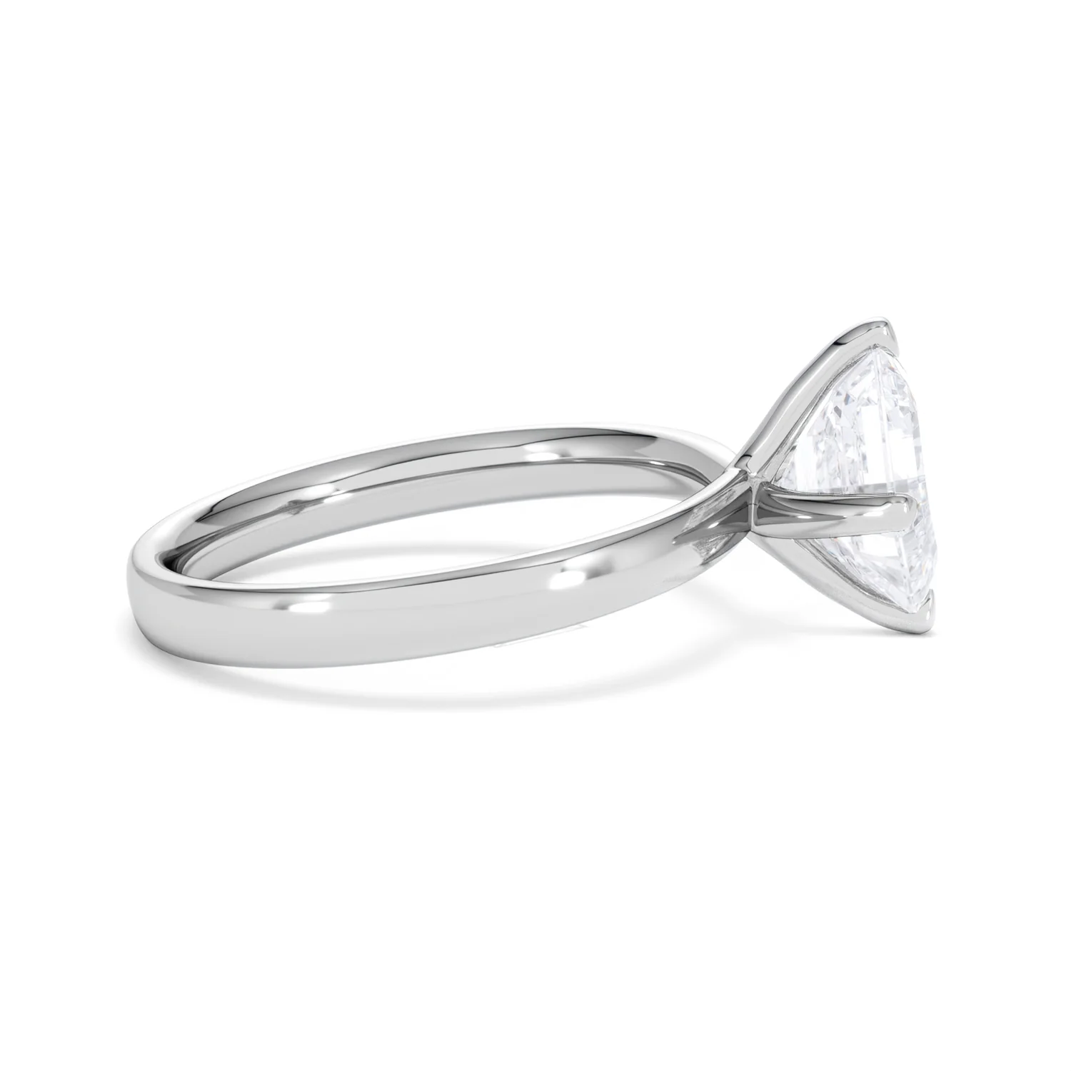 Origin Twist 2.00ct Asscher Cut Lab Diamond Solitaire Engagement Ring in 18K White Gold - Image 26