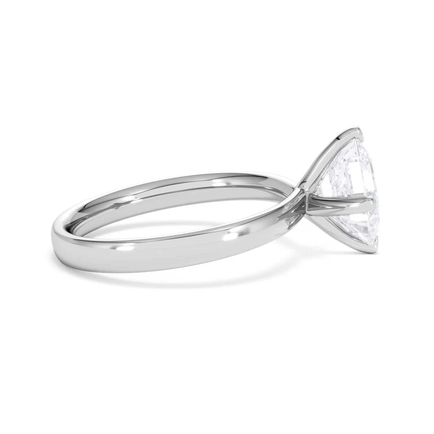 Origin Twist 2.00ct Asscher Cut Lab Diamond Solitaire Engagement Ring in 18K White Gold - Image 27
