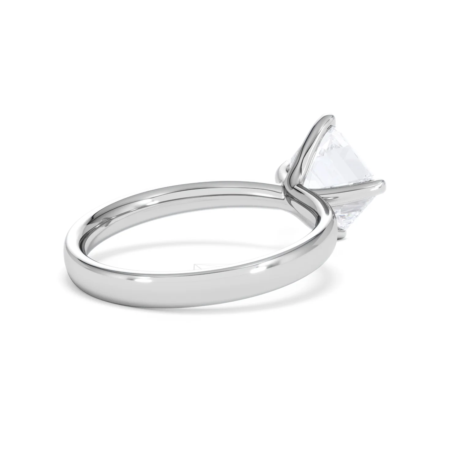 Origin Twist 2.00ct Asscher Cut Lab Diamond Solitaire Engagement Ring in 18K White Gold - Image 37