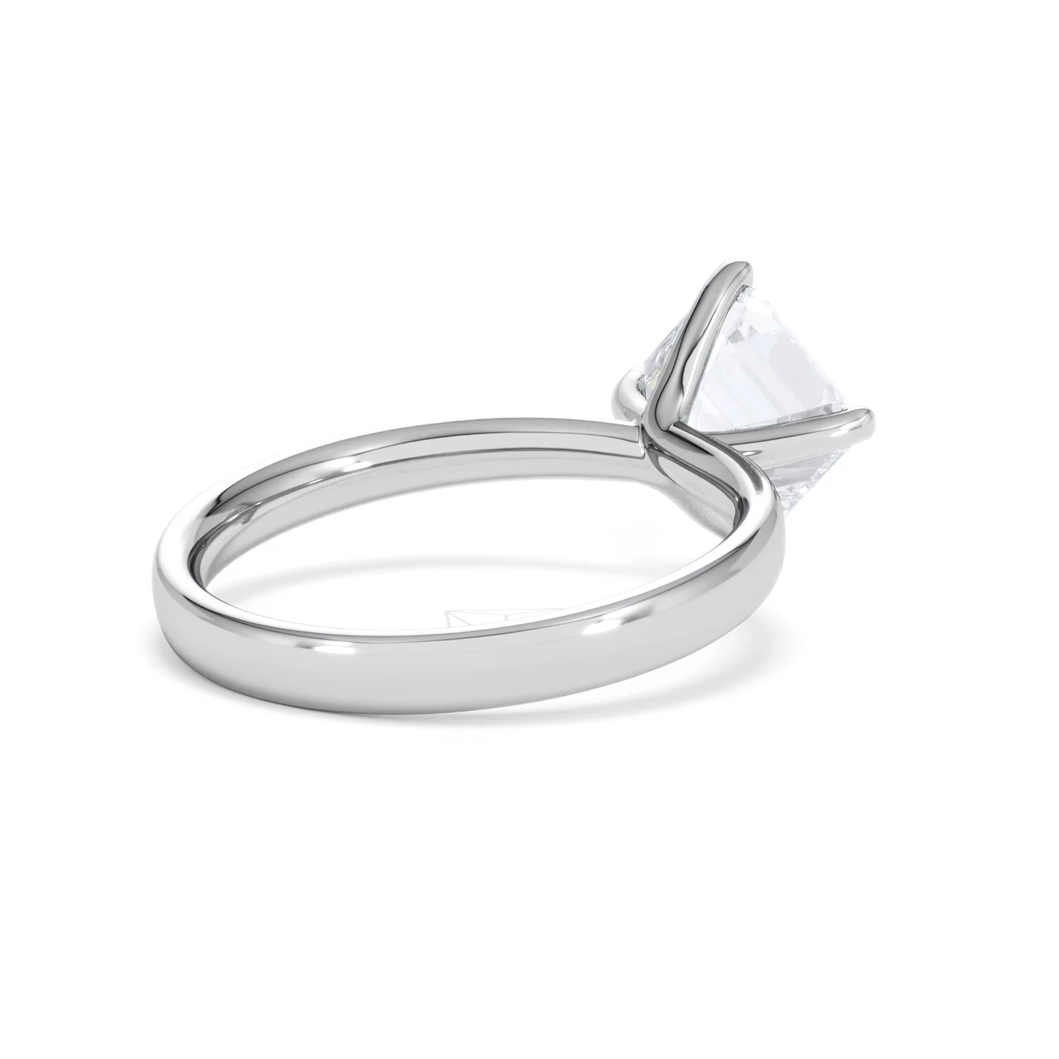 Origin Twist 2.00ct Asscher Cut Lab Diamond Solitaire Engagement Ring in 18K White Gold - Image 38