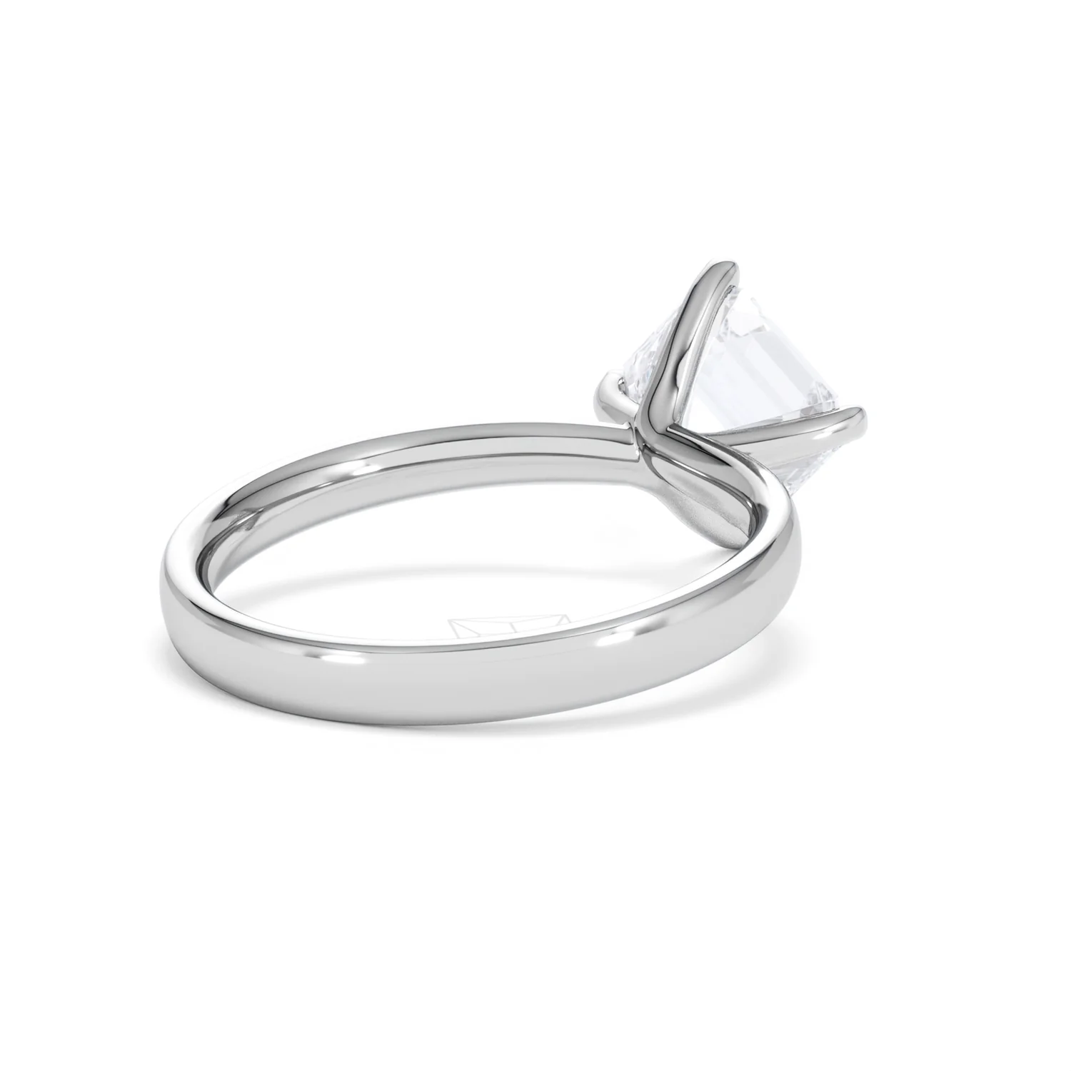 Origin Twist 2.00ct Asscher Cut Lab Diamond Solitaire Engagement Ring in 18K White Gold - Image 39