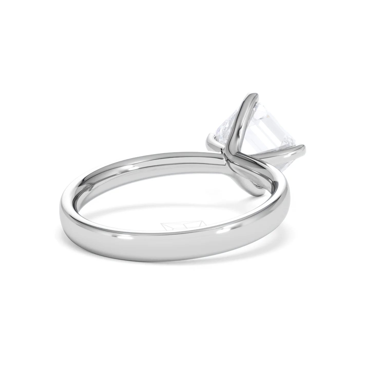 Origin Twist 2.00ct Asscher Cut Lab Diamond Solitaire Engagement Ring in 18K White Gold - Image 40
