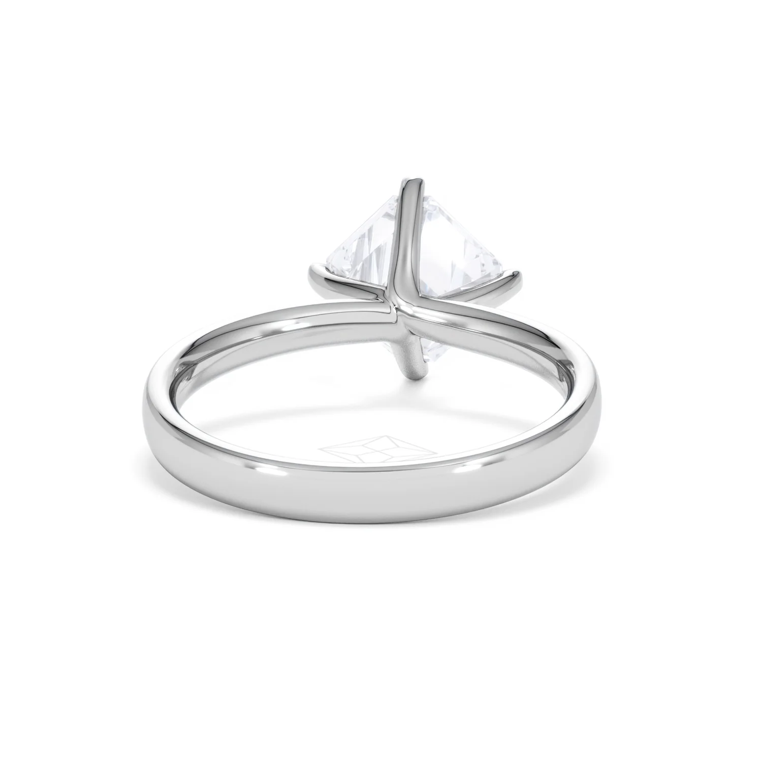 Origin Twist 2.00ct Asscher Cut Lab Diamond Solitaire Engagement Ring in 18K White Gold - Image 45