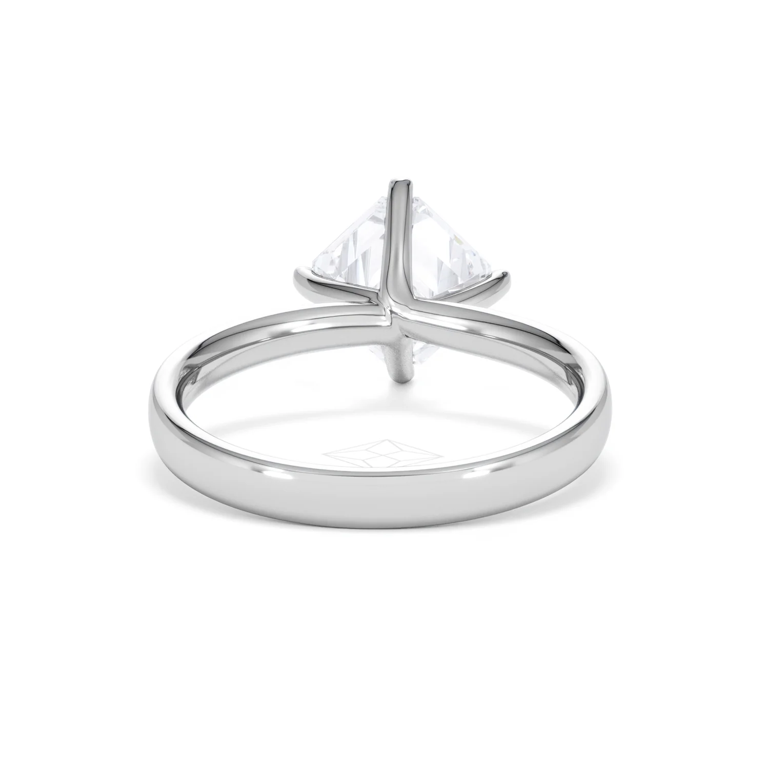 Origin Twist 2.00ct Asscher Cut Lab Diamond Solitaire Engagement Ring in 18K White Gold - Image 46