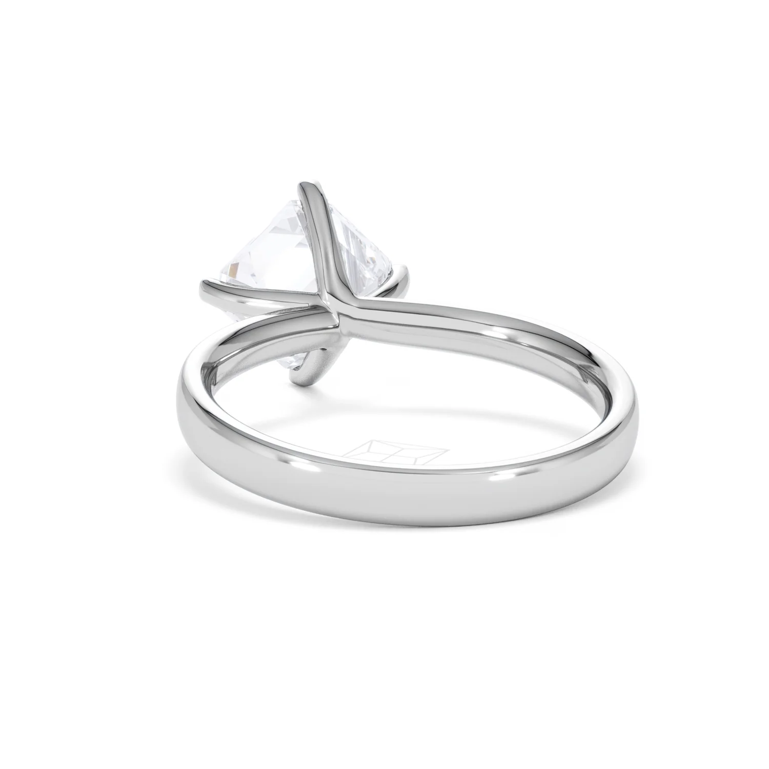 Origin Twist 2.00ct Asscher Cut Lab Diamond Solitaire Engagement Ring in 18K White Gold - Image 51