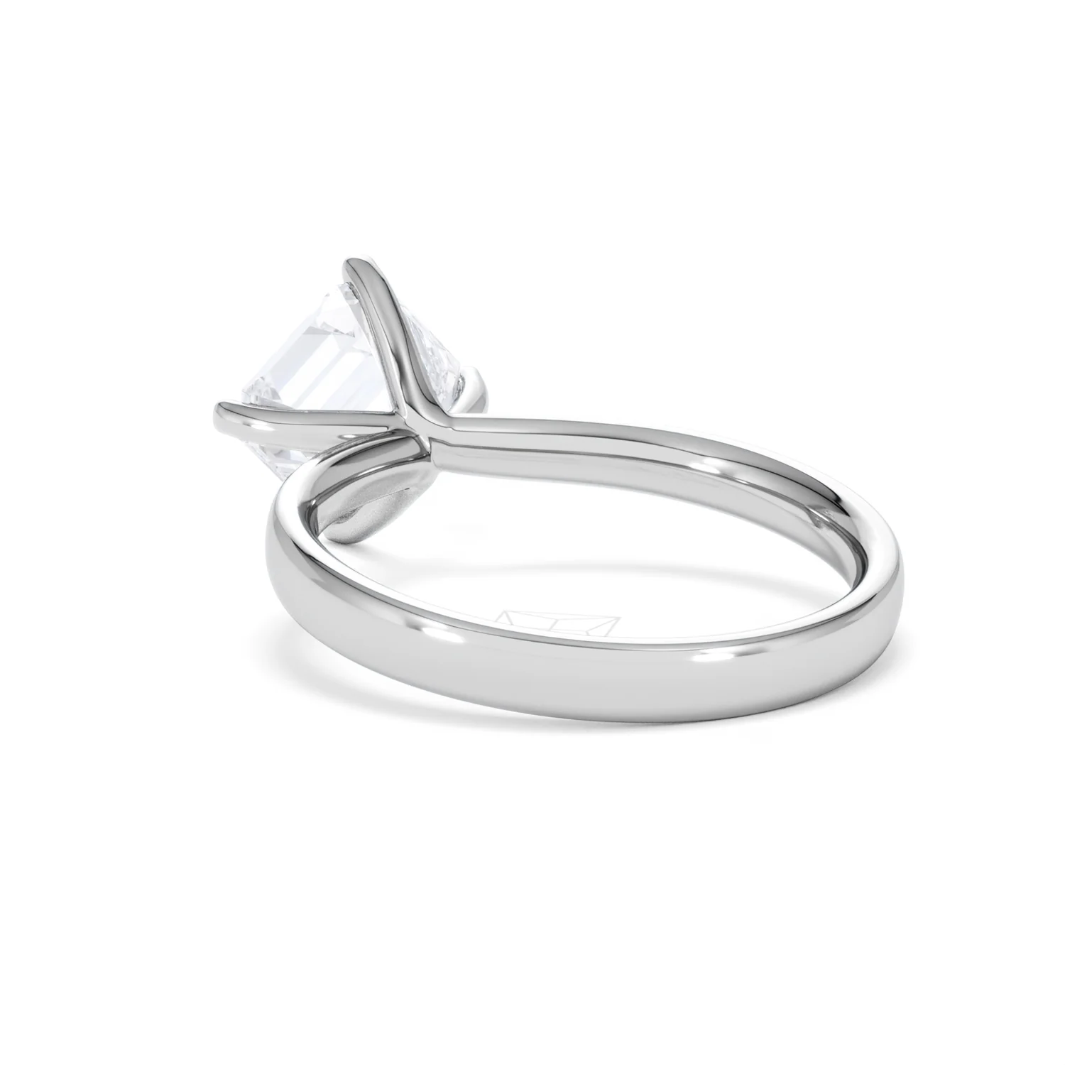 Origin Twist 2.00ct Asscher Cut Lab Diamond Solitaire Engagement Ring in 18K White Gold - Image 54