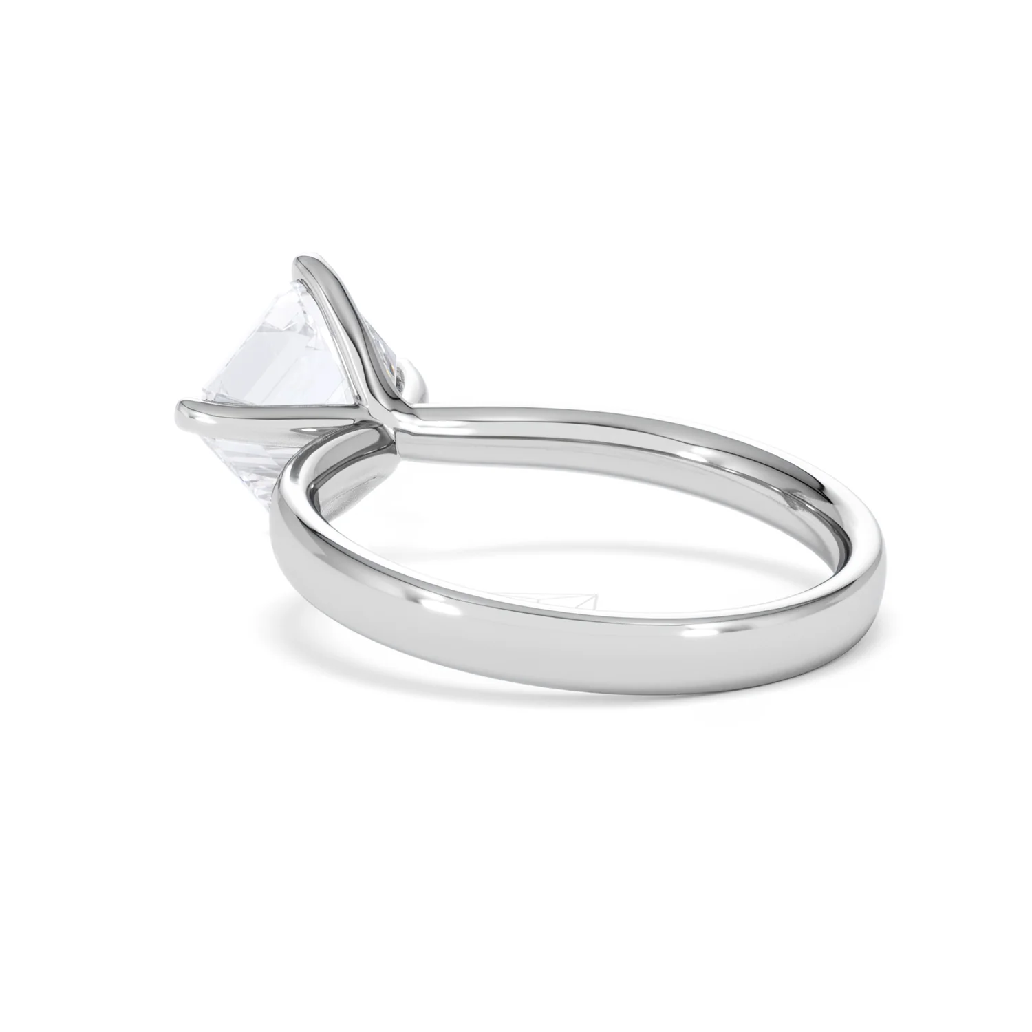 Origin Twist 2.00ct Asscher Cut Lab Diamond Solitaire Engagement Ring in 18K White Gold - Image 56