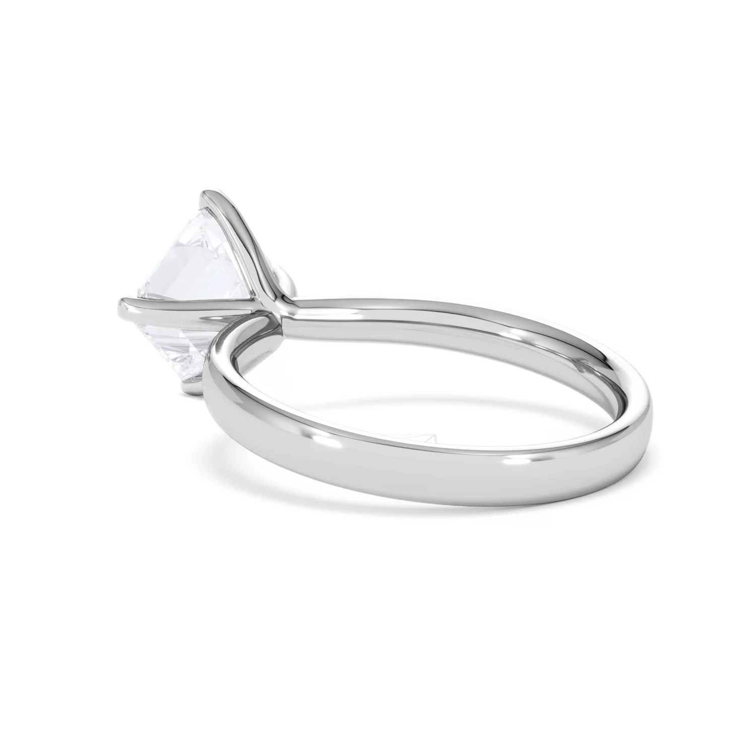 Origin Twist 2.00ct Asscher Cut Lab Diamond Solitaire Engagement Ring in 18K White Gold - Image 57