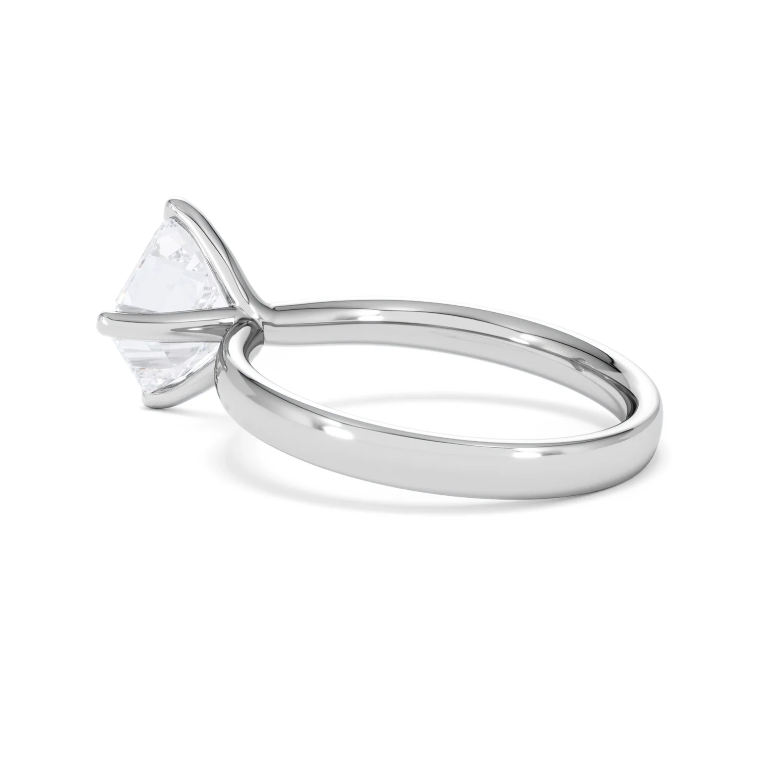 Origin Twist 2.00ct Asscher Cut Lab Diamond Solitaire Engagement Ring in 18K White Gold - Image 60
