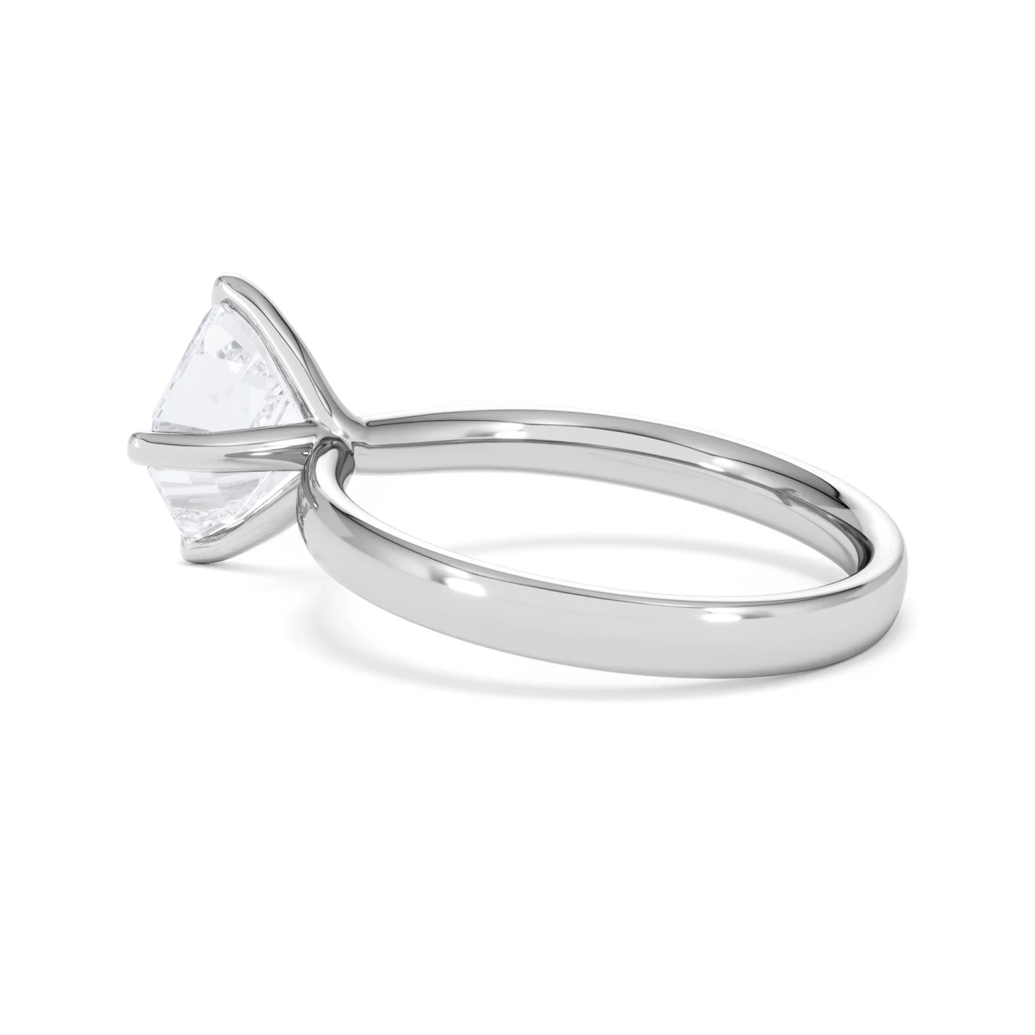 Origin Twist 2.00ct Asscher Cut Lab Diamond Solitaire Engagement Ring in 18K White Gold - Image 61