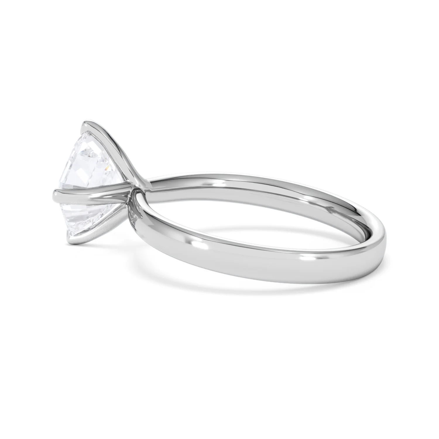 Origin Twist 2.00ct Asscher Cut Lab Diamond Solitaire Engagement Ring in 18K White Gold - Image 63