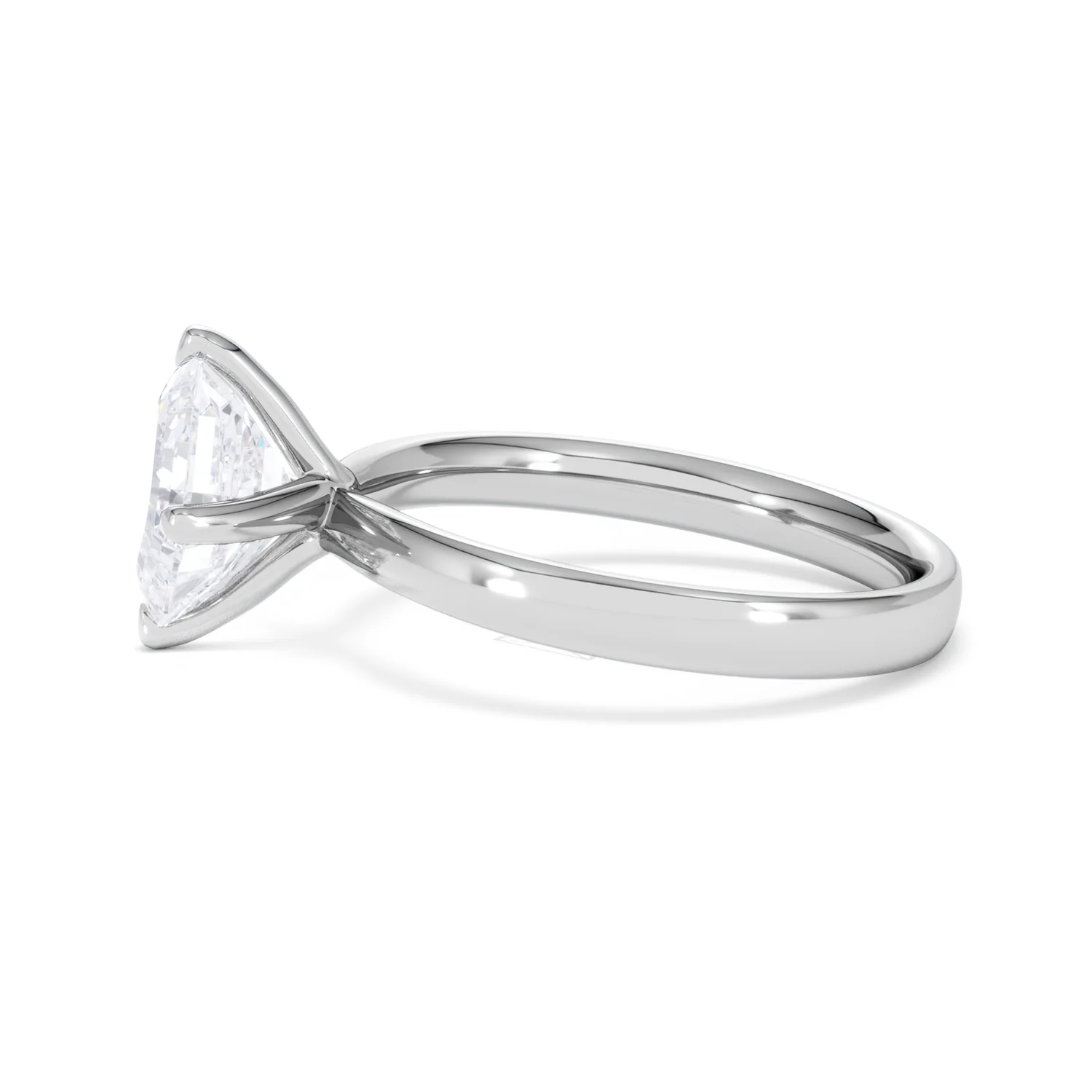 Origin Twist 2.00ct Asscher Cut Lab Diamond Solitaire Engagement Ring in 18K White Gold - Image 68
