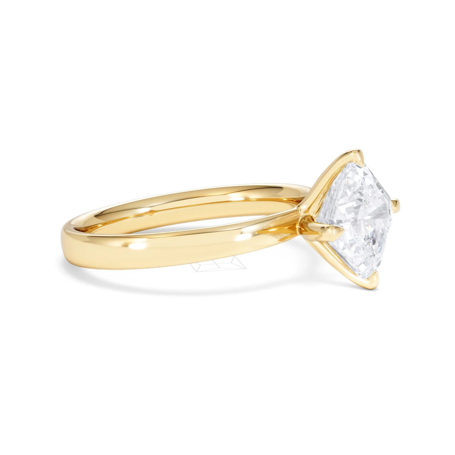 Origin Twist 2.00ct Asscher Cut Lab Diamond Solitaire Engagement Ring in 18K Yellow Gold - Image 20