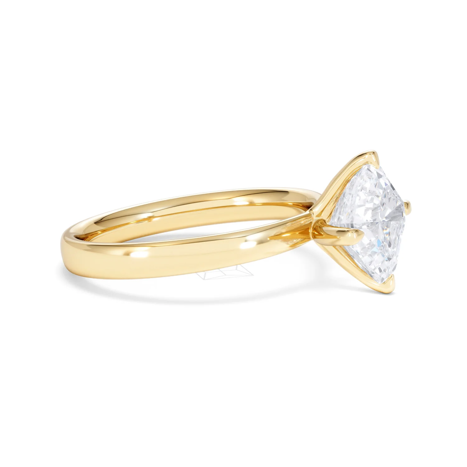Origin Twist 2.00ct Asscher Cut Lab Diamond Solitaire Engagement Ring in 18K Yellow Gold - Image 21
