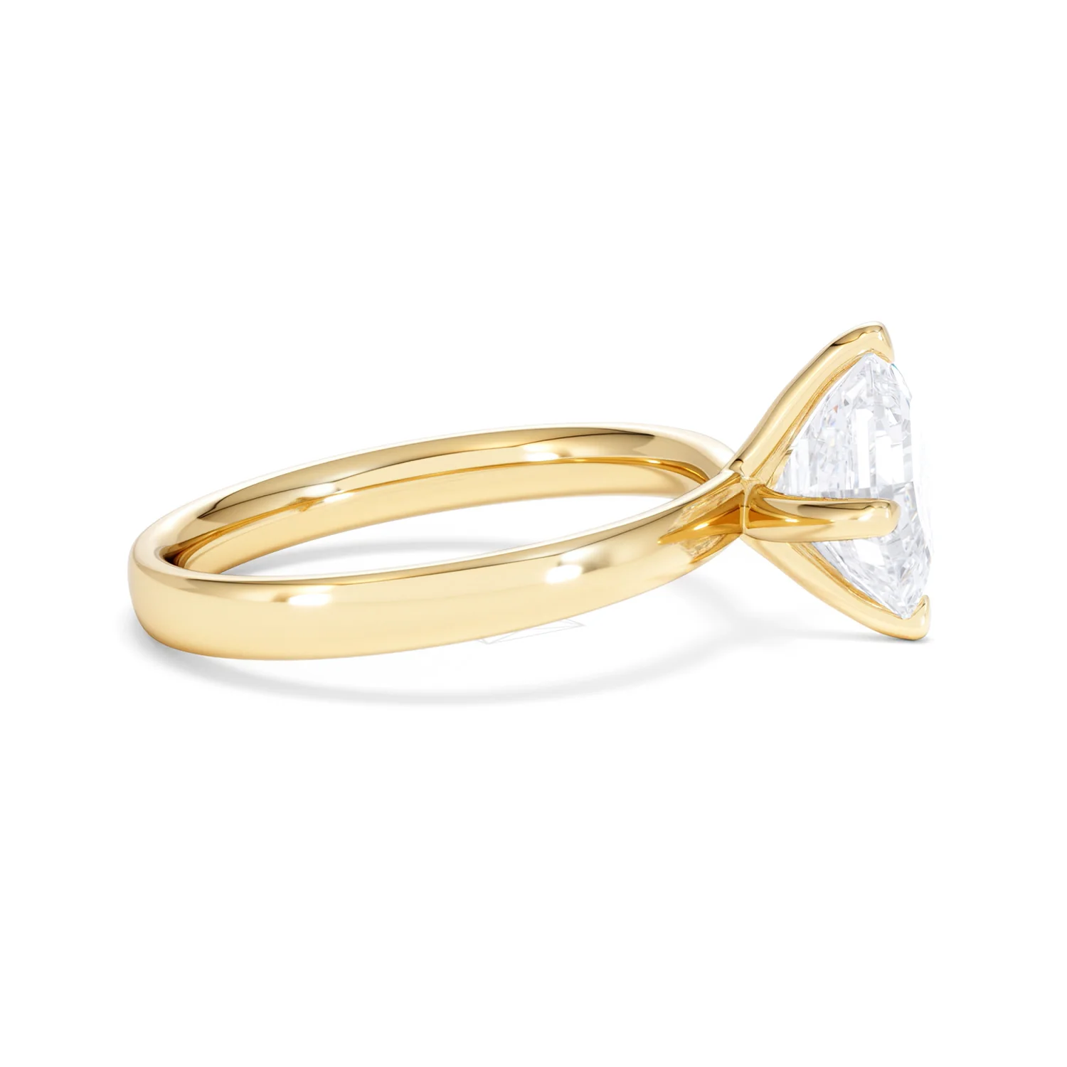 Origin Twist 2.00ct Asscher Cut Lab Diamond Solitaire Engagement Ring in 18K Yellow Gold - Image 25