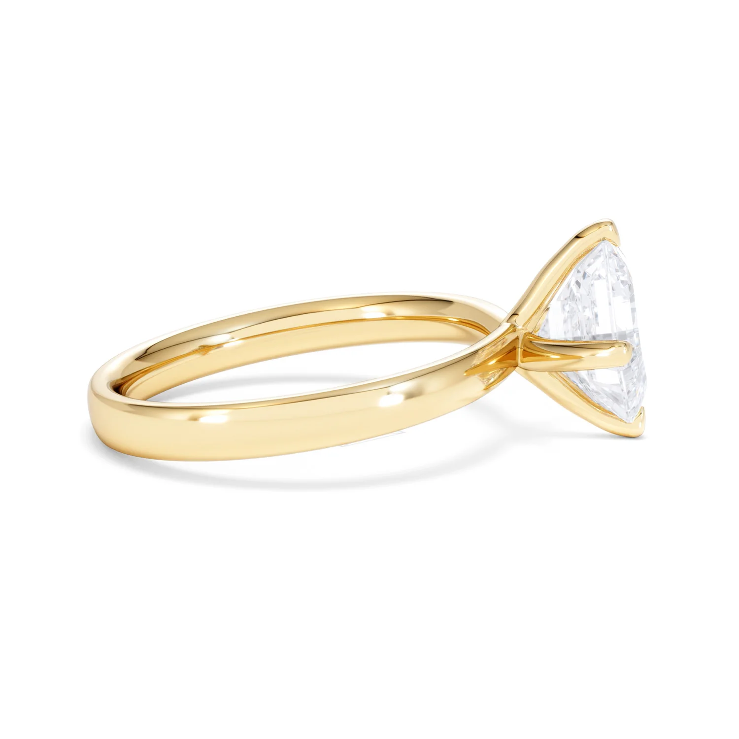 Origin Twist 2.00ct Asscher Cut Lab Diamond Solitaire Engagement Ring in 18K Yellow Gold - Image 26