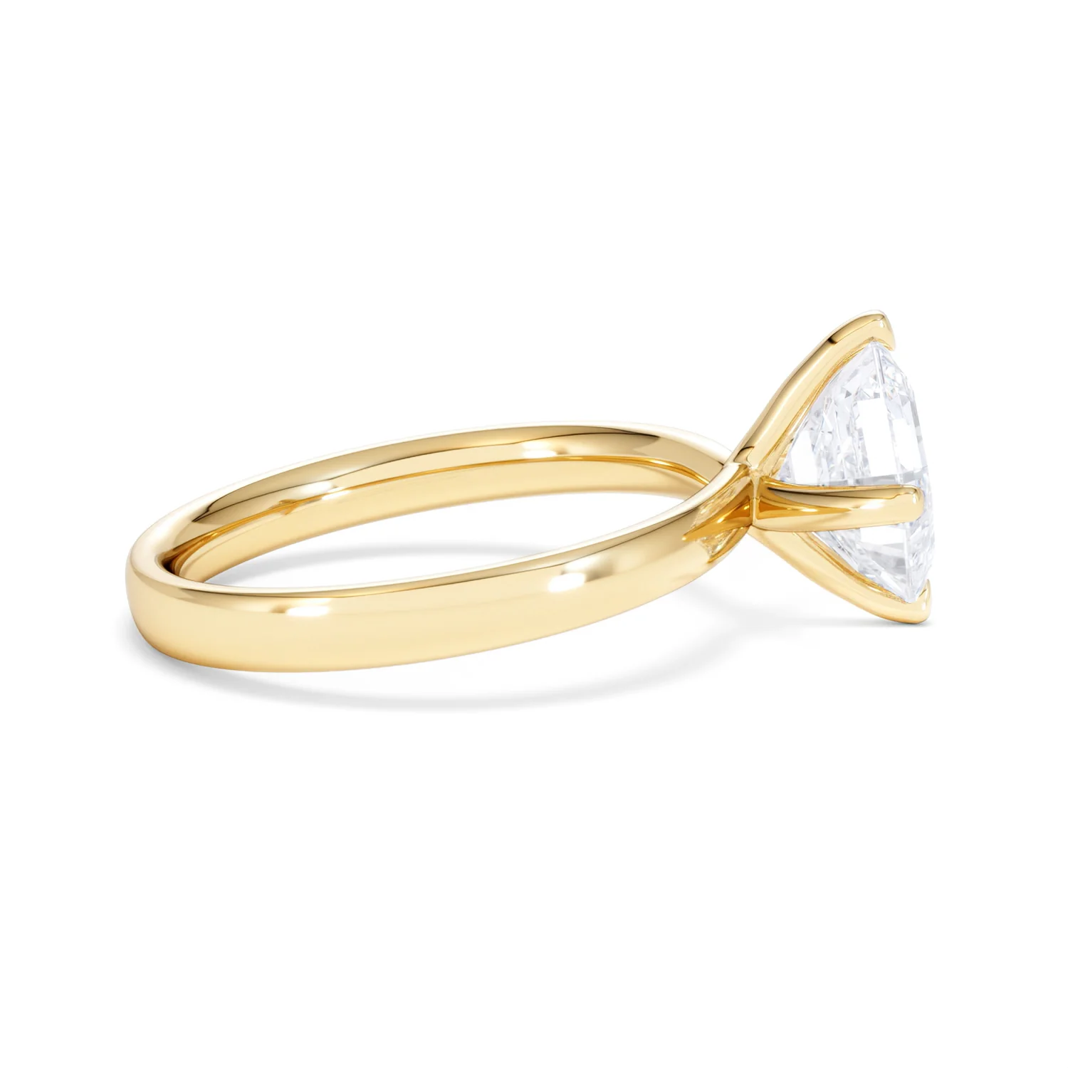 Origin Twist 2.00ct Asscher Cut Lab Diamond Solitaire Engagement Ring in 18K Yellow Gold - Image 27