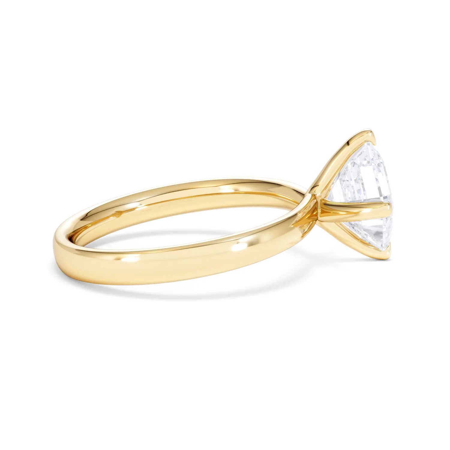 Origin Twist 2.00ct Asscher Cut Lab Diamond Solitaire Engagement Ring in 18K Yellow Gold - Image 28