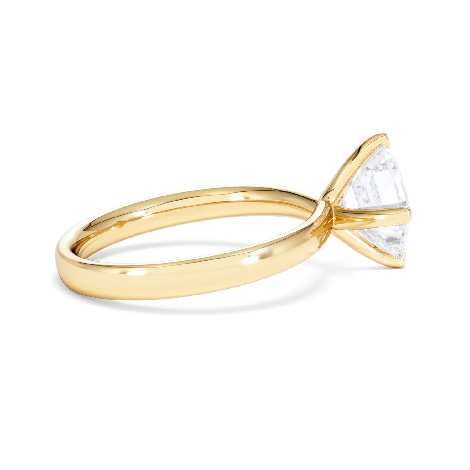 Origin Twist 2.00ct Asscher Cut Lab Diamond Solitaire Engagement Ring in 18K Yellow Gold - Image 29
