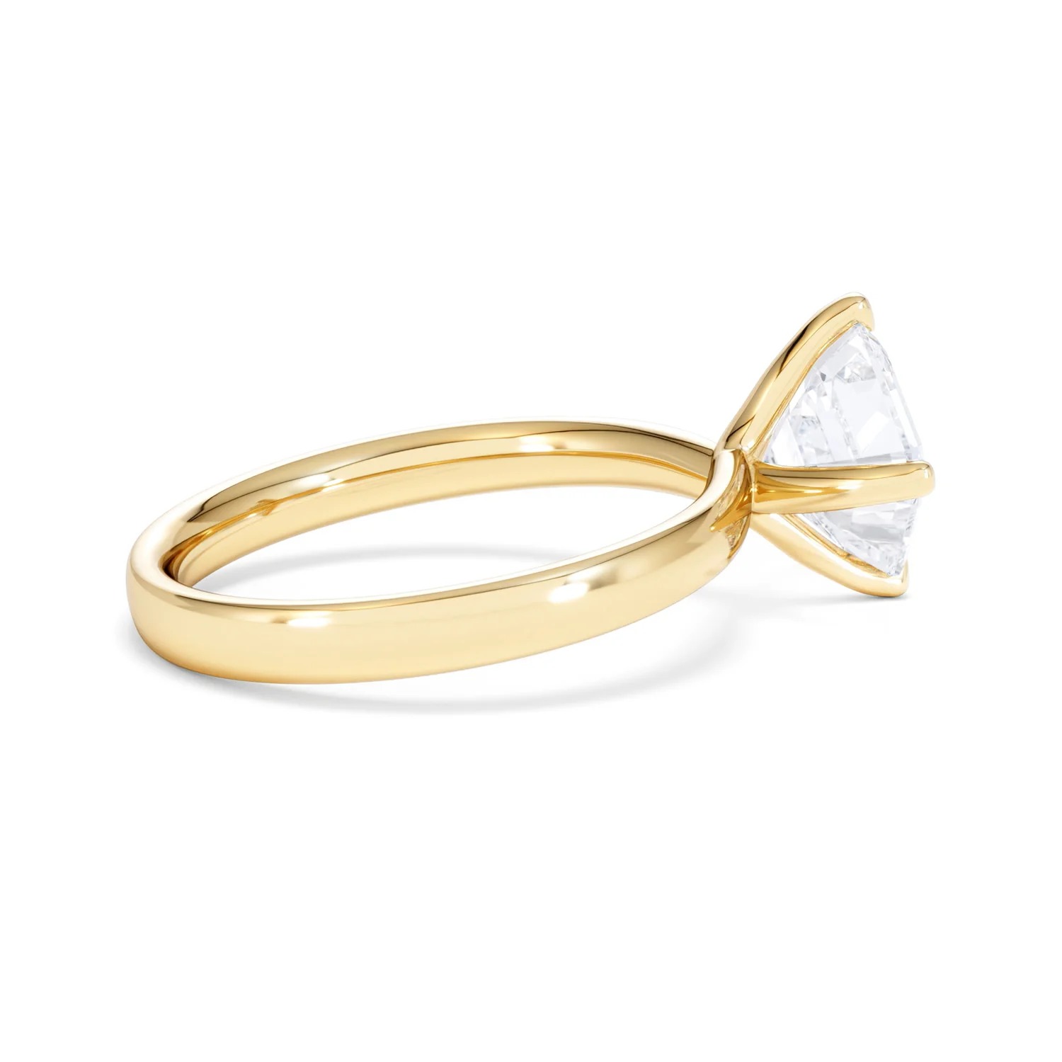 Origin Twist 2.00ct Asscher Cut Lab Diamond Solitaire Engagement Ring in 18K Yellow Gold - Image 30