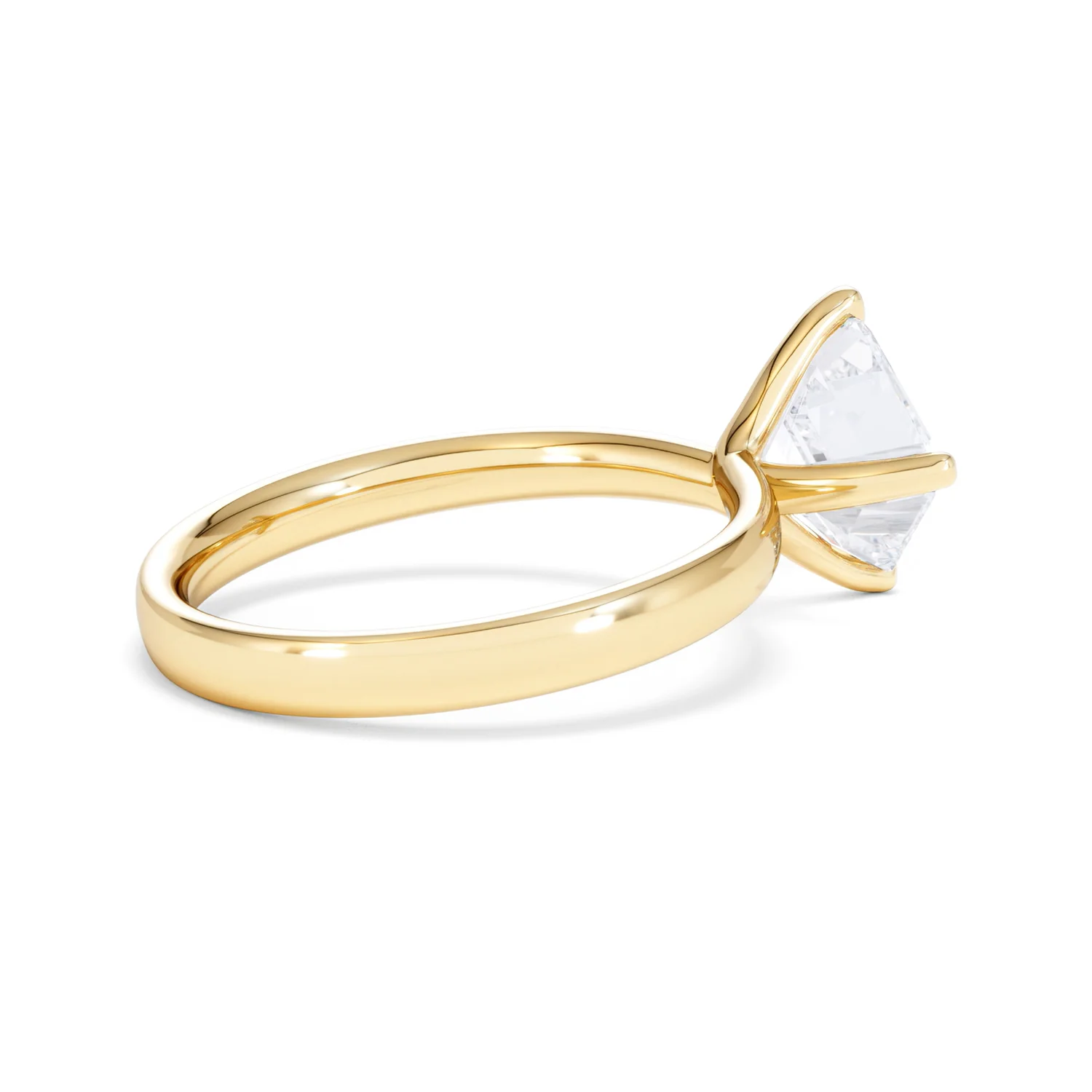 Origin Twist 2.00ct Asscher Cut Lab Diamond Solitaire Engagement Ring in 18K Yellow Gold - Image 33