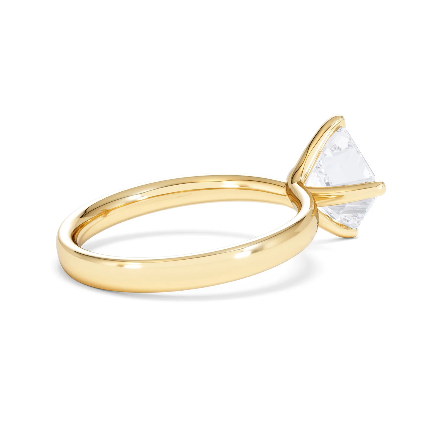 Origin Twist 2.00ct Asscher Cut Lab Diamond Solitaire Engagement Ring in 18K Yellow Gold - Image 34