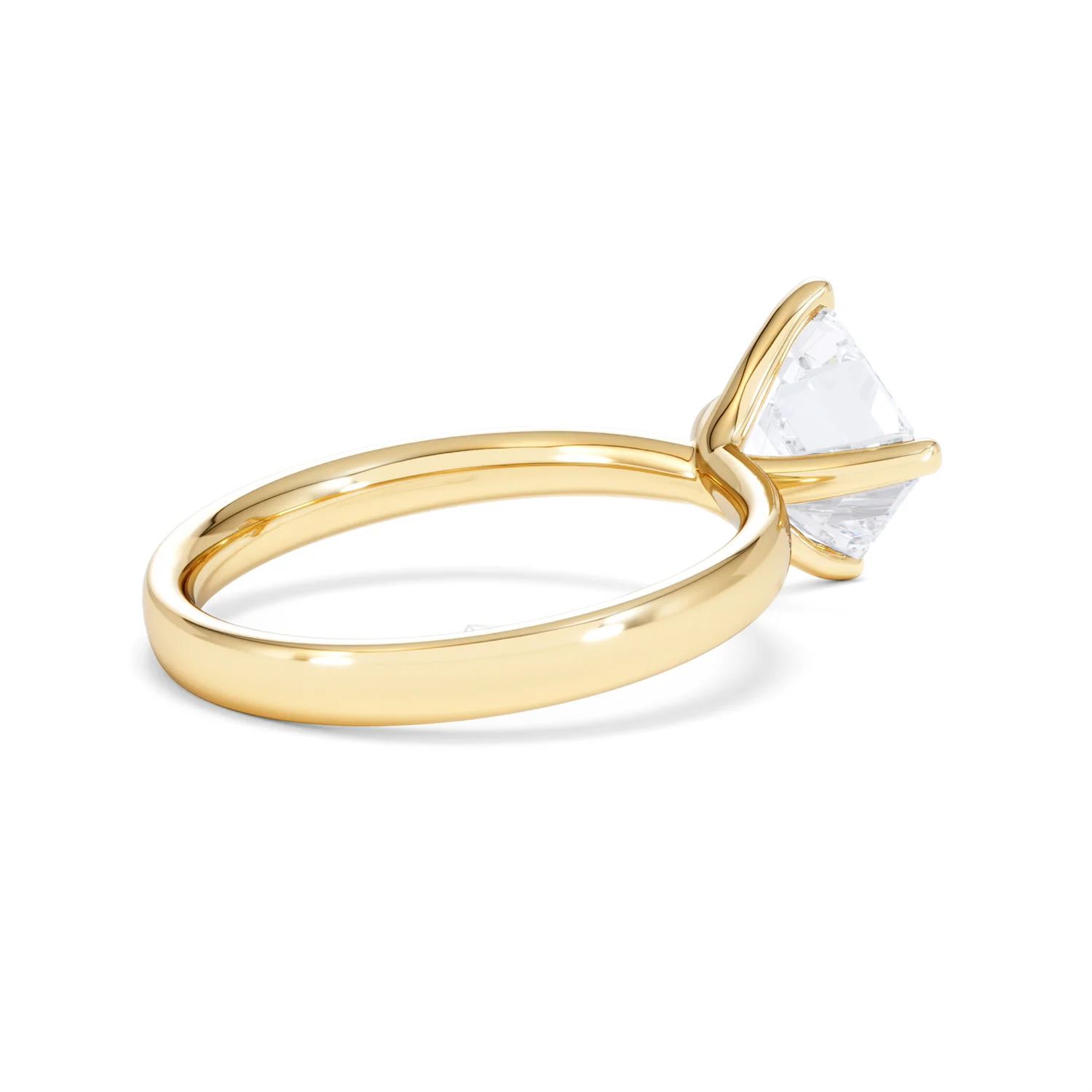 Origin Twist 2.00ct Asscher Cut Lab Diamond Solitaire Engagement Ring in 18K Yellow Gold - Image 35