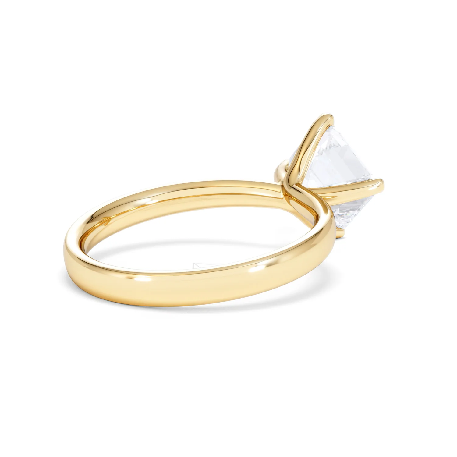 Origin Twist 2.00ct Asscher Cut Lab Diamond Solitaire Engagement Ring in 18K Yellow Gold - Image 37