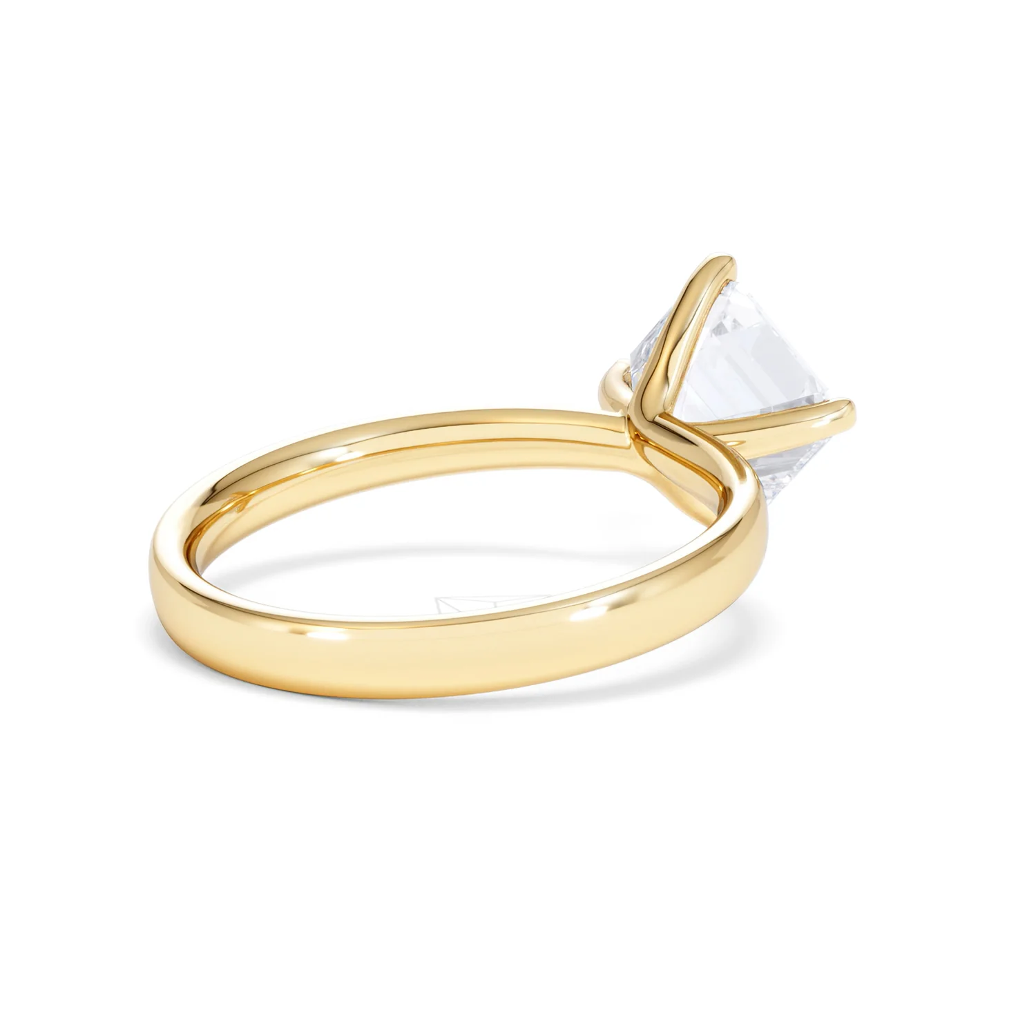 Origin Twist 2.00ct Asscher Cut Lab Diamond Solitaire Engagement Ring in 18K Yellow Gold - Image 38