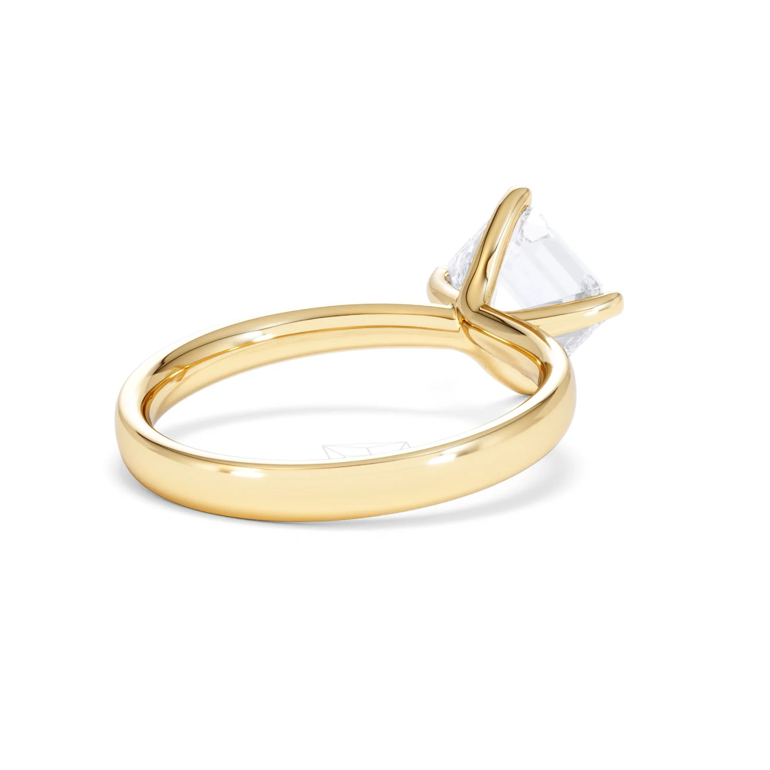 Origin Twist 2.00ct Asscher Cut Lab Diamond Solitaire Engagement Ring in 18K Yellow Gold - Image 39