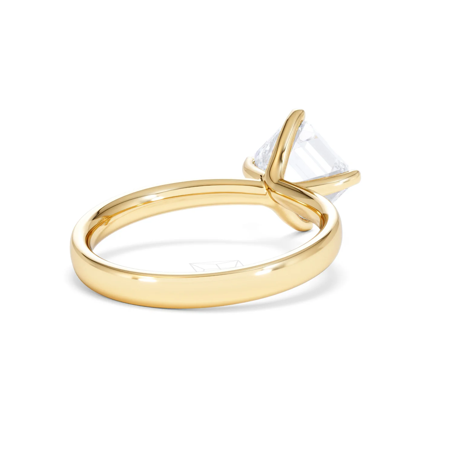 Origin Twist 2.00ct Asscher Cut Lab Diamond Solitaire Engagement Ring in 18K Yellow Gold - Image 40