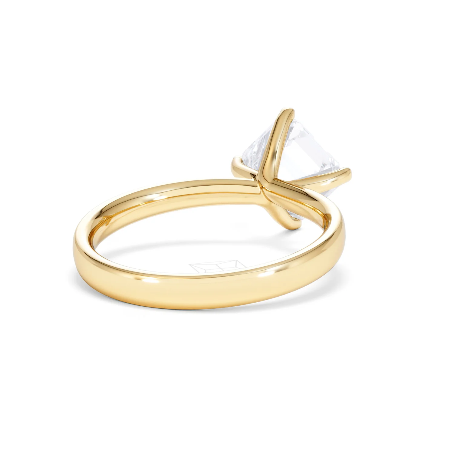 Origin Twist 2.00ct Asscher Cut Lab Diamond Solitaire Engagement Ring in 18K Yellow Gold - Image 41