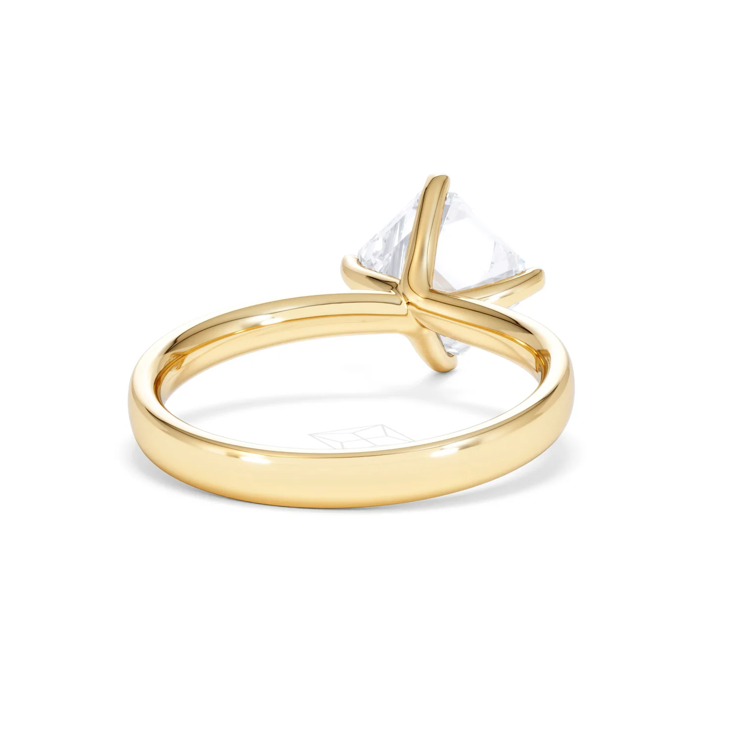 Origin Twist 2.00ct Asscher Cut Lab Diamond Solitaire Engagement Ring in 18K Yellow Gold - Image 43
