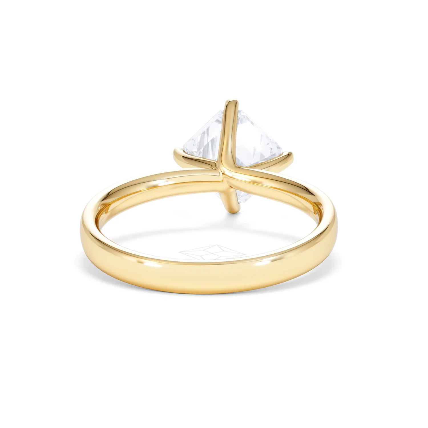 Origin Twist 2.00ct Asscher Cut Lab Diamond Solitaire Engagement Ring in 18K Yellow Gold - Image 45