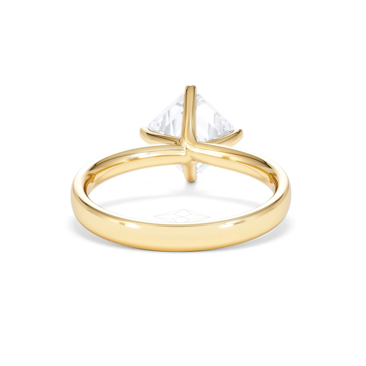 Origin Twist 2.00ct Asscher Cut Lab Diamond Solitaire Engagement Ring in 18K Yellow Gold - Image 46