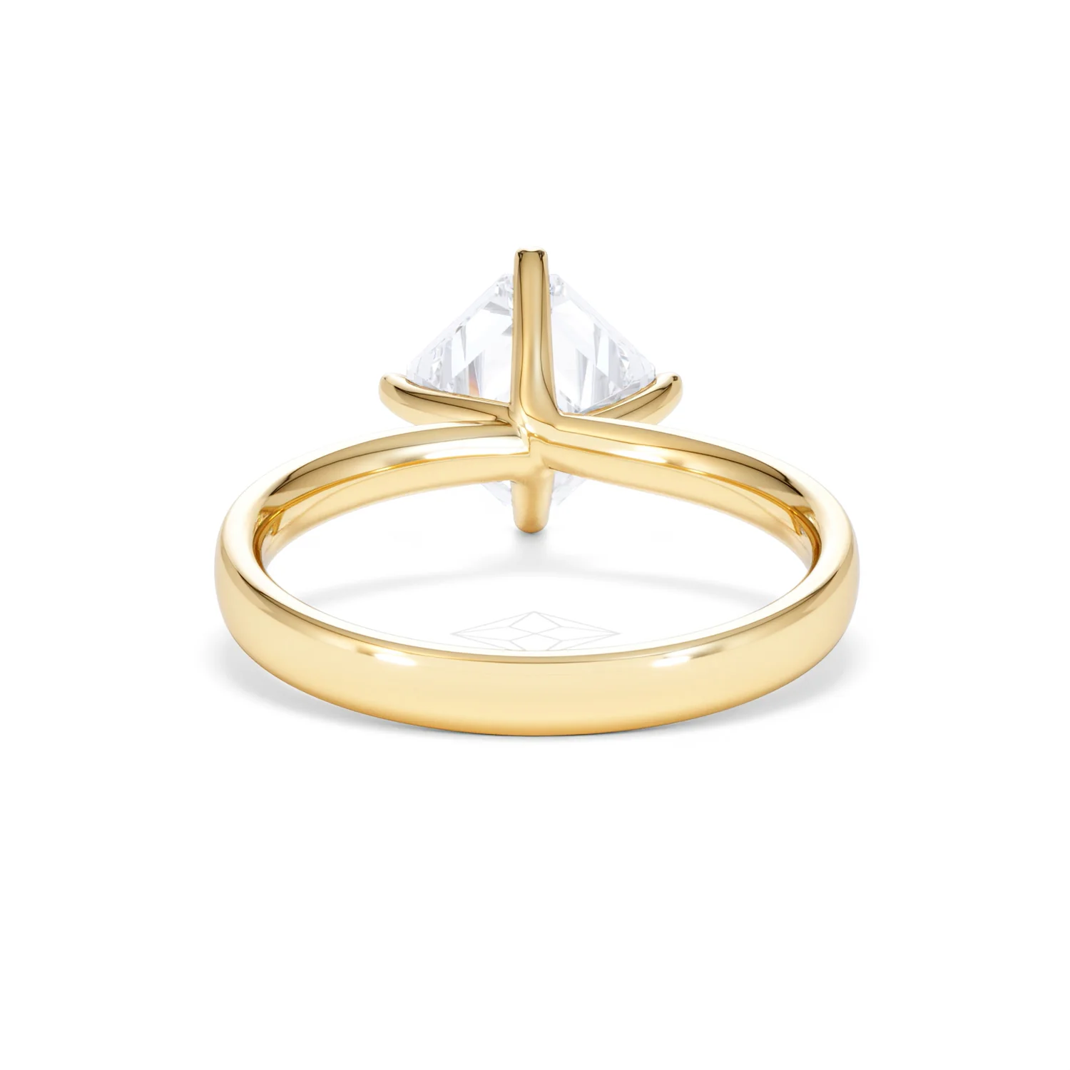 Origin Twist 2.00ct Asscher Cut Lab Diamond Solitaire Engagement Ring in 18K Yellow Gold - Image 47