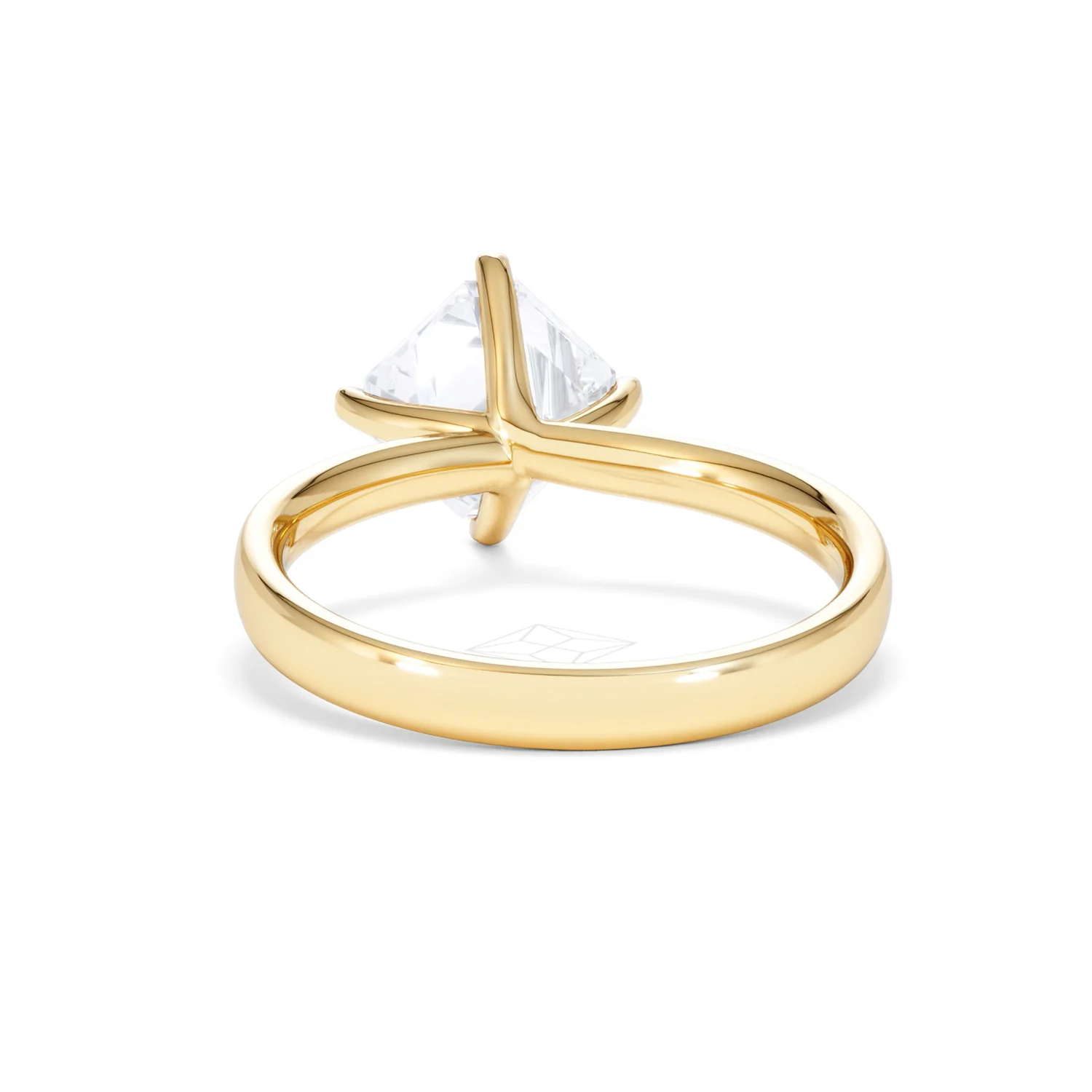 Origin Twist 2.00ct Asscher Cut Lab Diamond Solitaire Engagement Ring in 18K Yellow Gold - Image 49