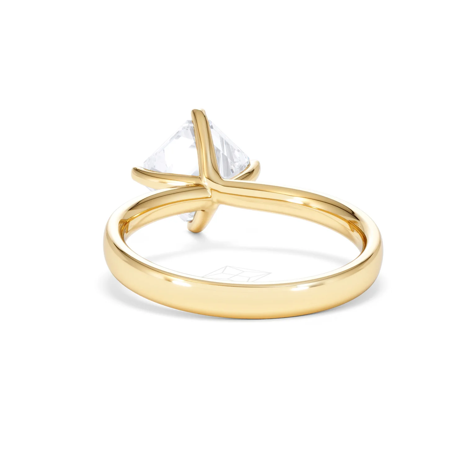Origin Twist 2.00ct Asscher Cut Lab Diamond Solitaire Engagement Ring in 18K Yellow Gold - Image 50