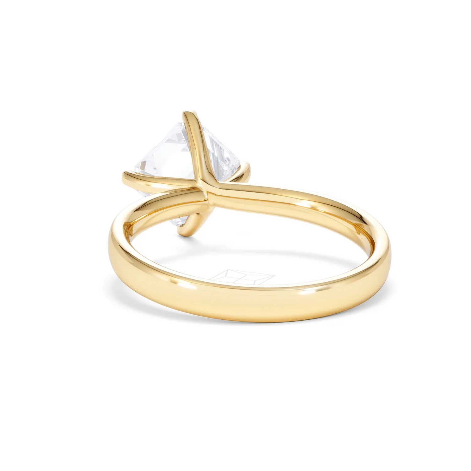 Origin Twist 2.00ct Asscher Cut Lab Diamond Solitaire Engagement Ring in 18K Yellow Gold - Image 51