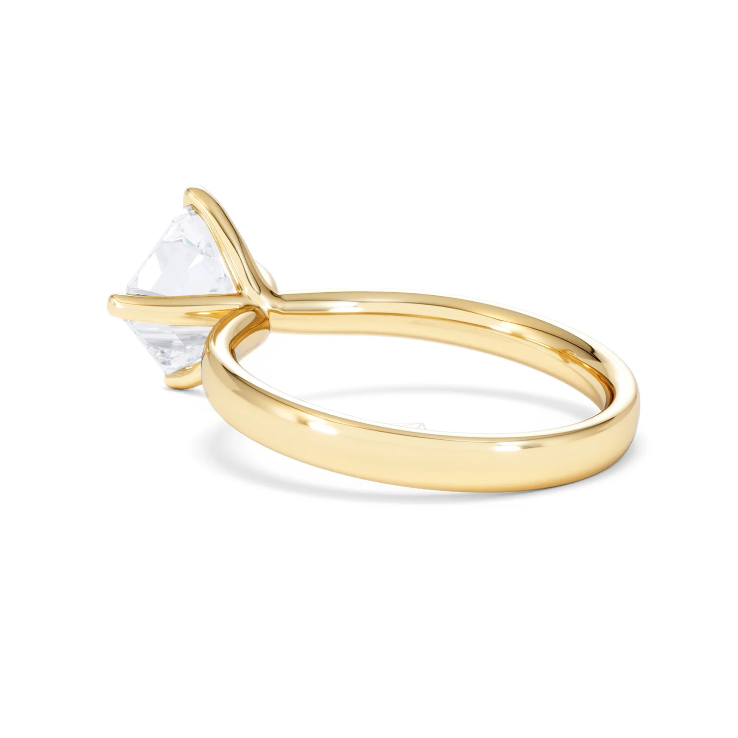 Origin Twist 2.00ct Asscher Cut Lab Diamond Solitaire Engagement Ring in 18K Yellow Gold - Image 58