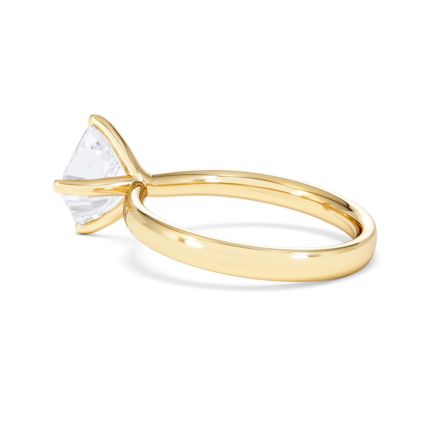Origin Twist 2.00ct Asscher Cut Lab Diamond Solitaire Engagement Ring in 18K Yellow Gold - Image 61