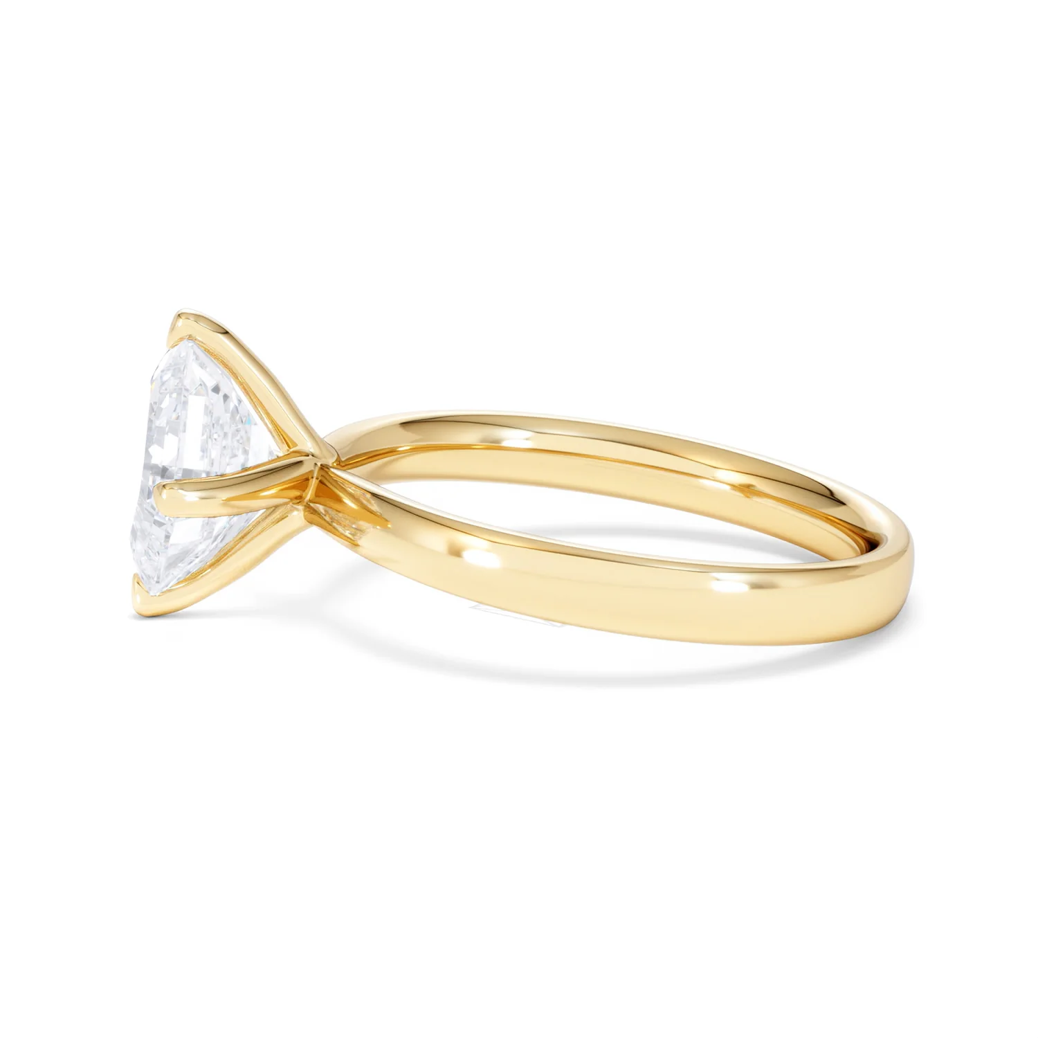 Origin Twist 2.00ct Asscher Cut Lab Diamond Solitaire Engagement Ring in 18K Yellow Gold - Image 68