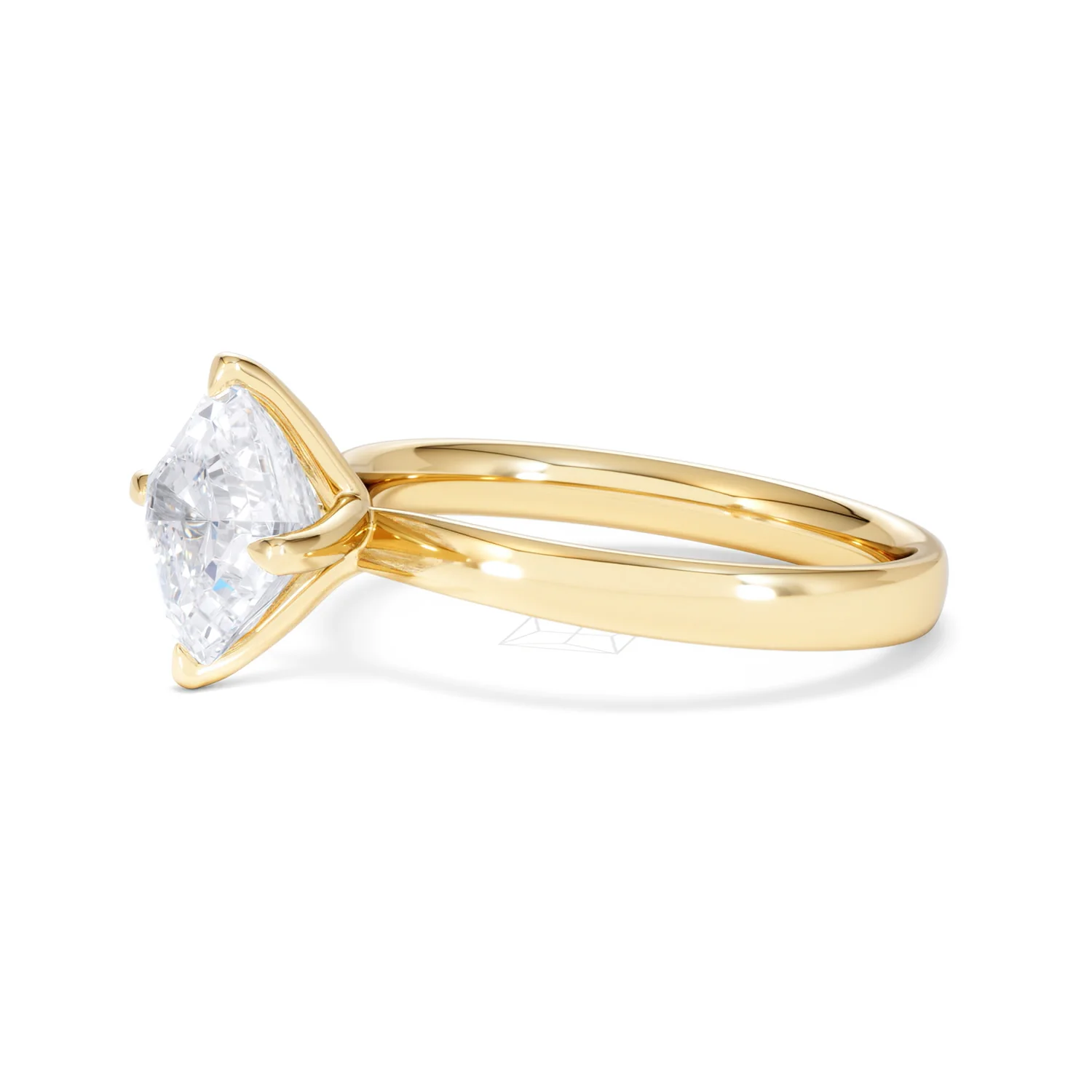 Origin Twist 2.00ct Asscher Cut Lab Diamond Solitaire Engagement Ring in 18K Yellow Gold - Image 73