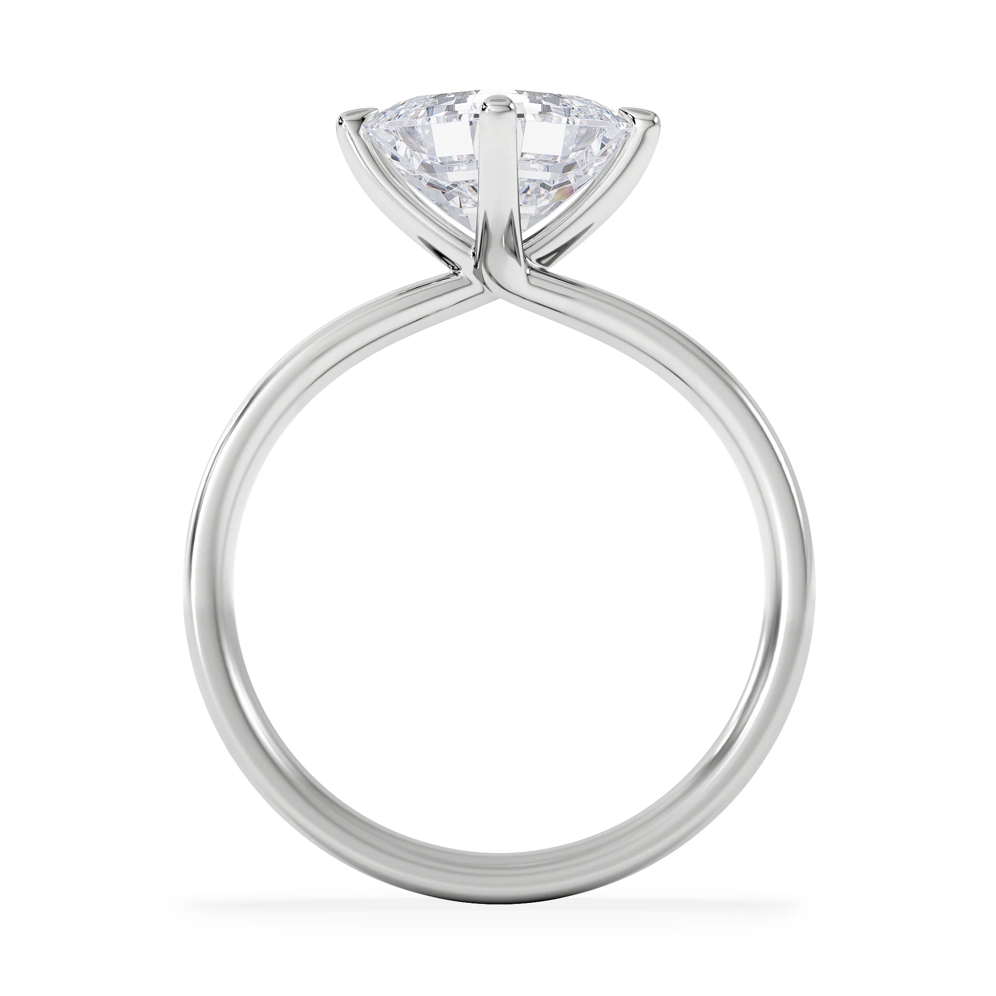 Origin Twist 2.00ct Asscher Cut Lab Diamond Solitaire Engagement Ring in Platinum - Image 3