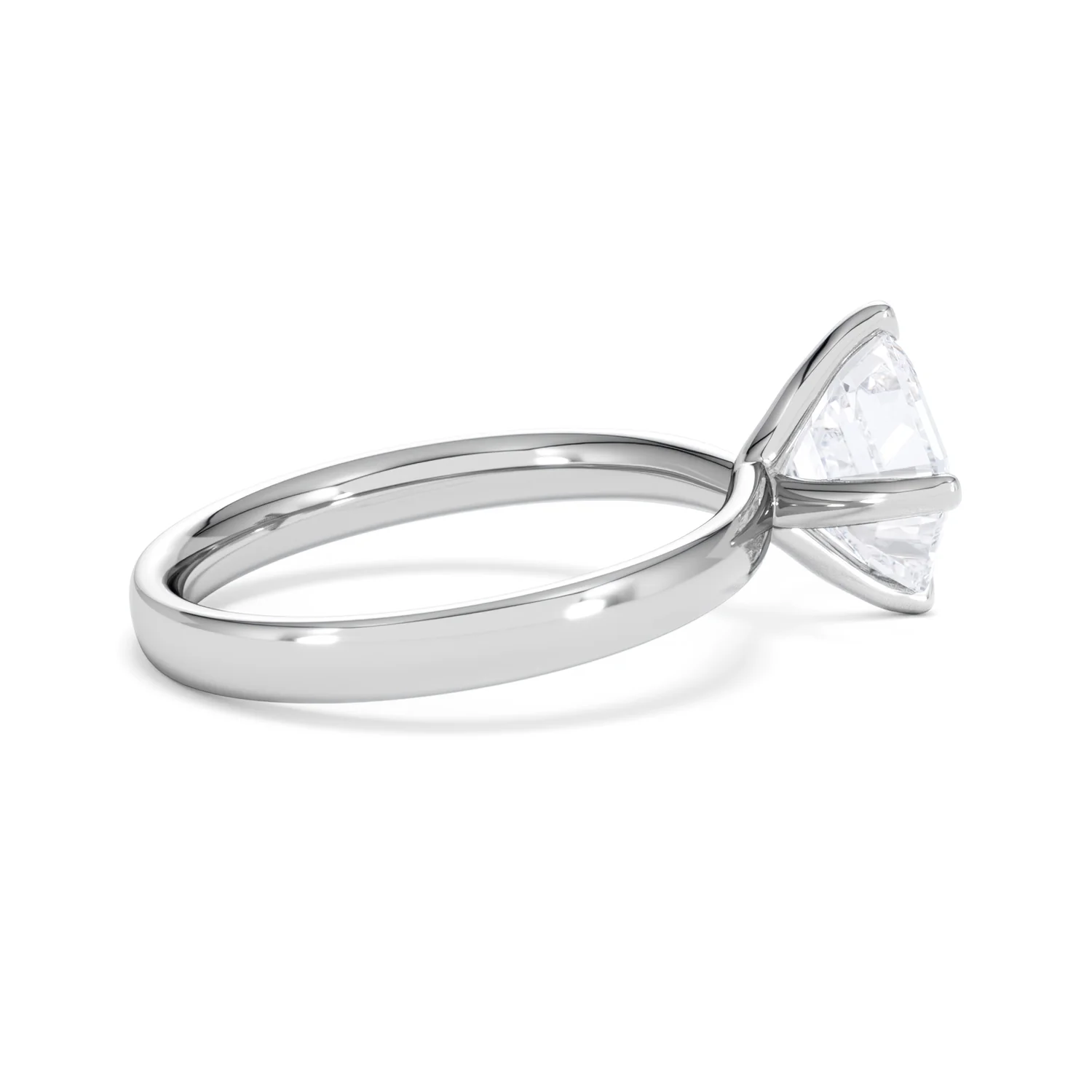 Origin Twist 2.00ct Asscher Cut Lab Diamond Solitaire Engagement Ring in Platinum - Image 30