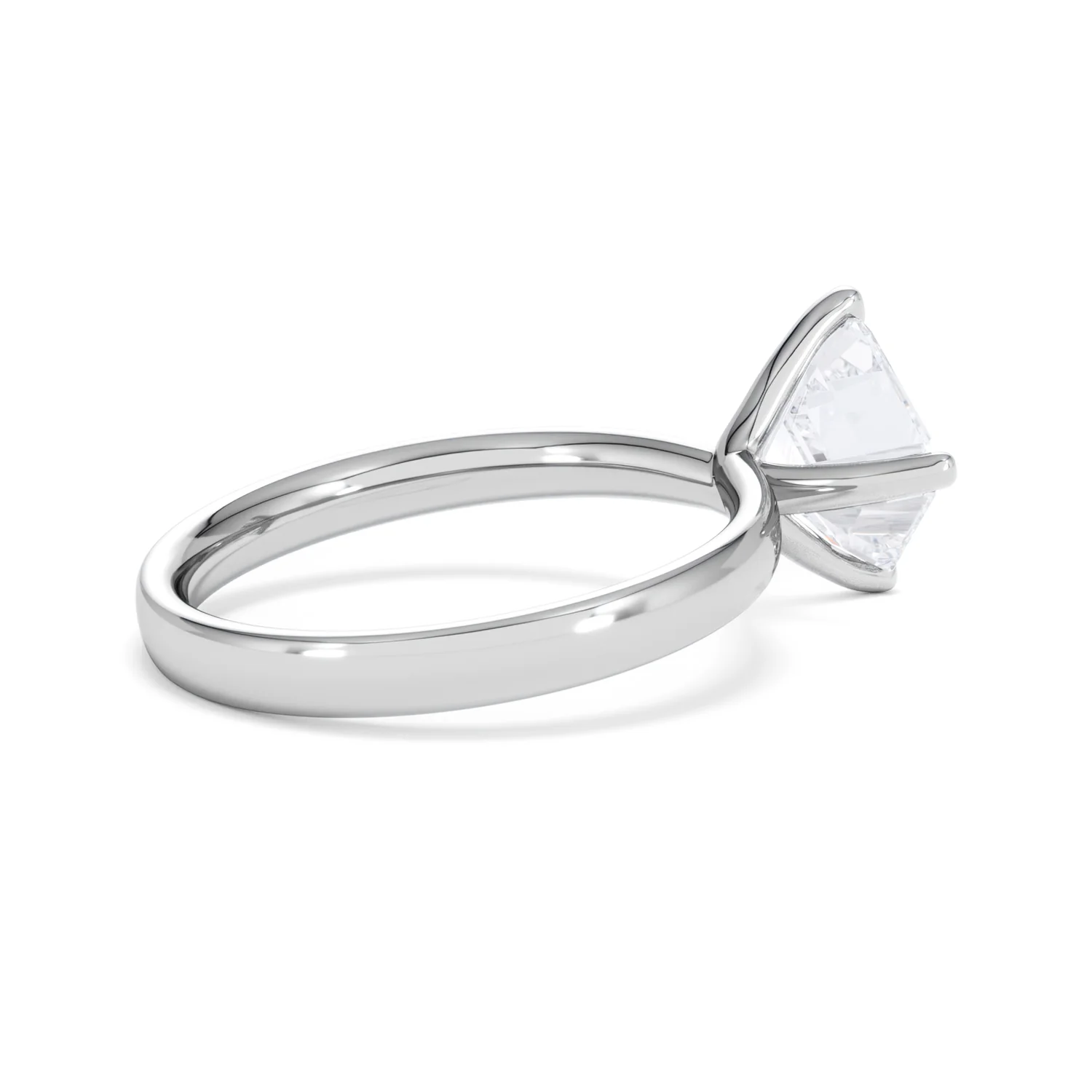 Origin Twist 2.00ct Asscher Cut Lab Diamond Solitaire Engagement Ring in Platinum - Image 33