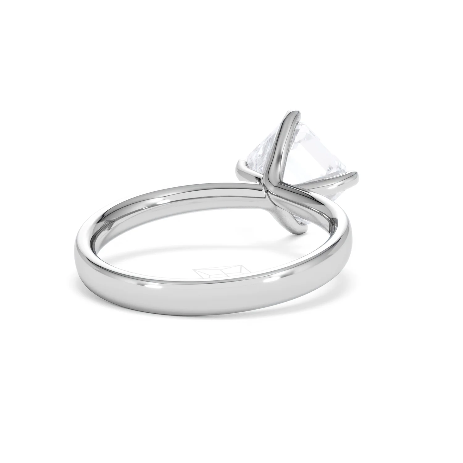 Origin Twist 2.00ct Asscher Cut Lab Diamond Solitaire Engagement Ring in Platinum - Image 41