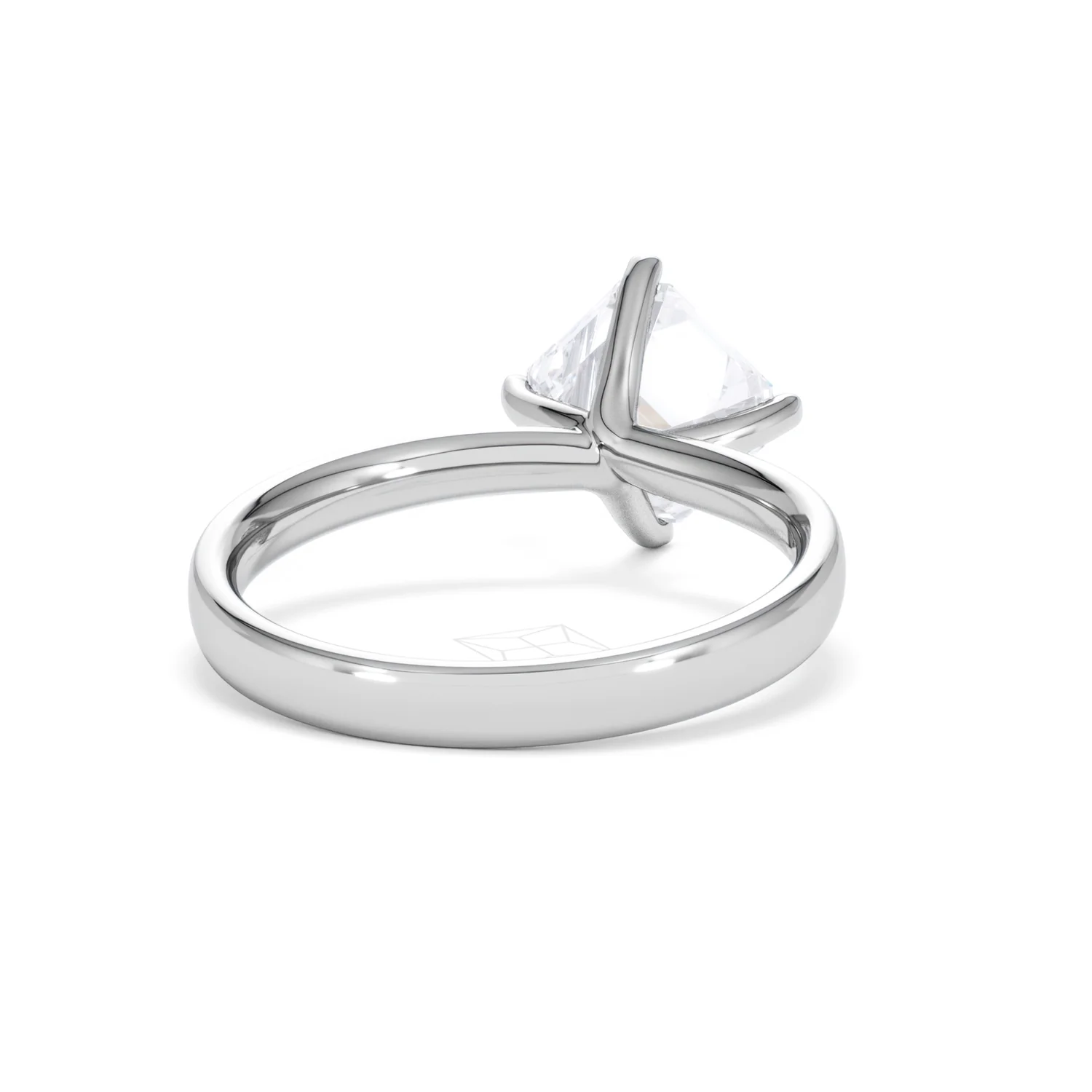 Origin Twist 2.00ct Asscher Cut Lab Diamond Solitaire Engagement Ring in Platinum - Image 43