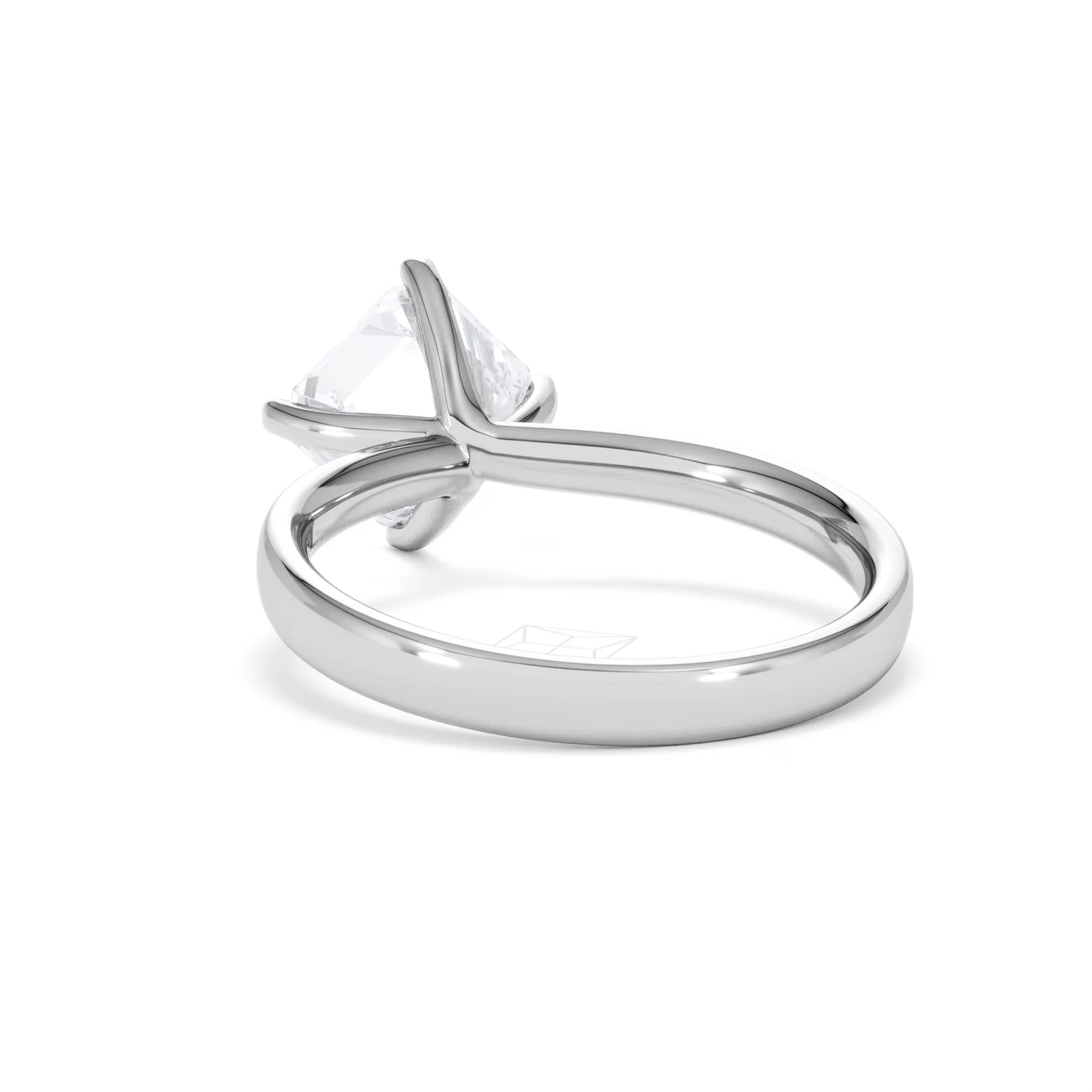 Origin Twist 2.00ct Asscher Cut Lab Diamond Solitaire Engagement Ring in Platinum - Image 52